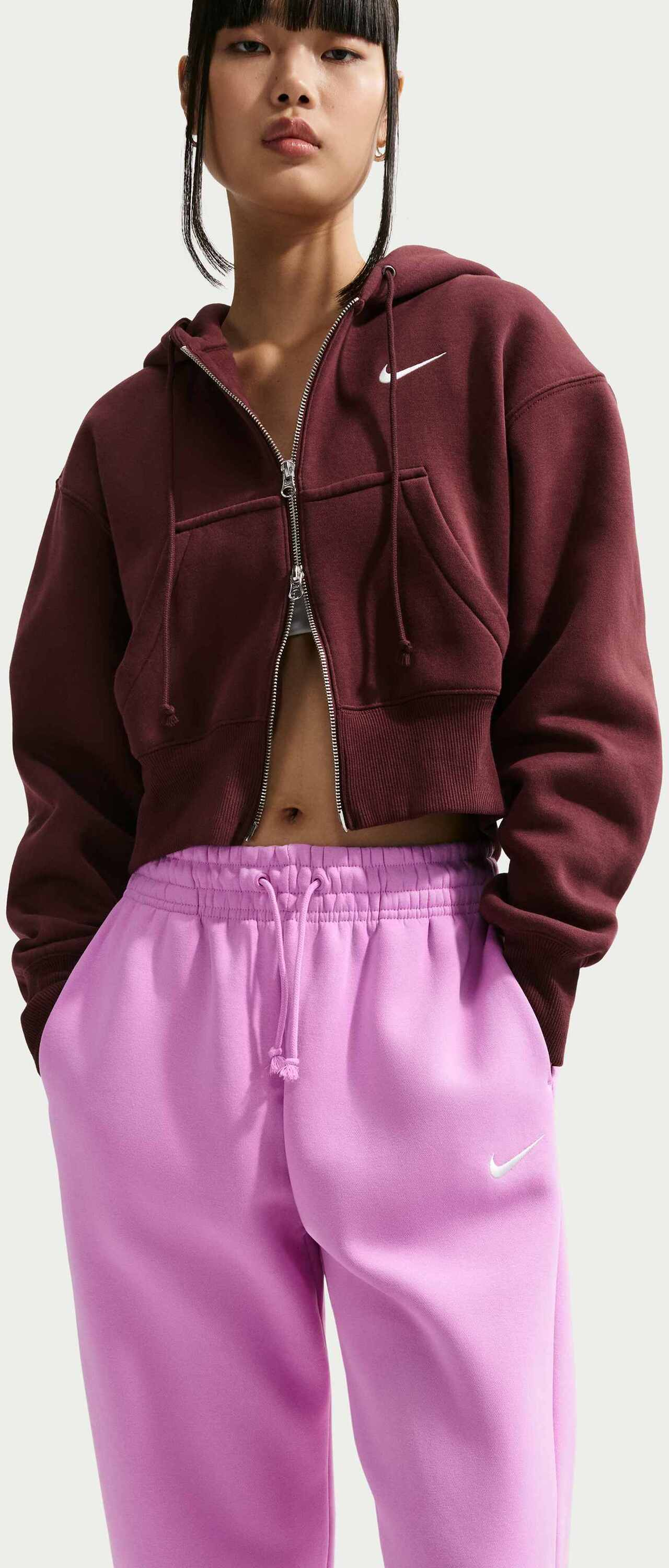 NIKE, Women's High-waisted Oversized Tracksuit Bottoms Sportswear Phoenix Fleece