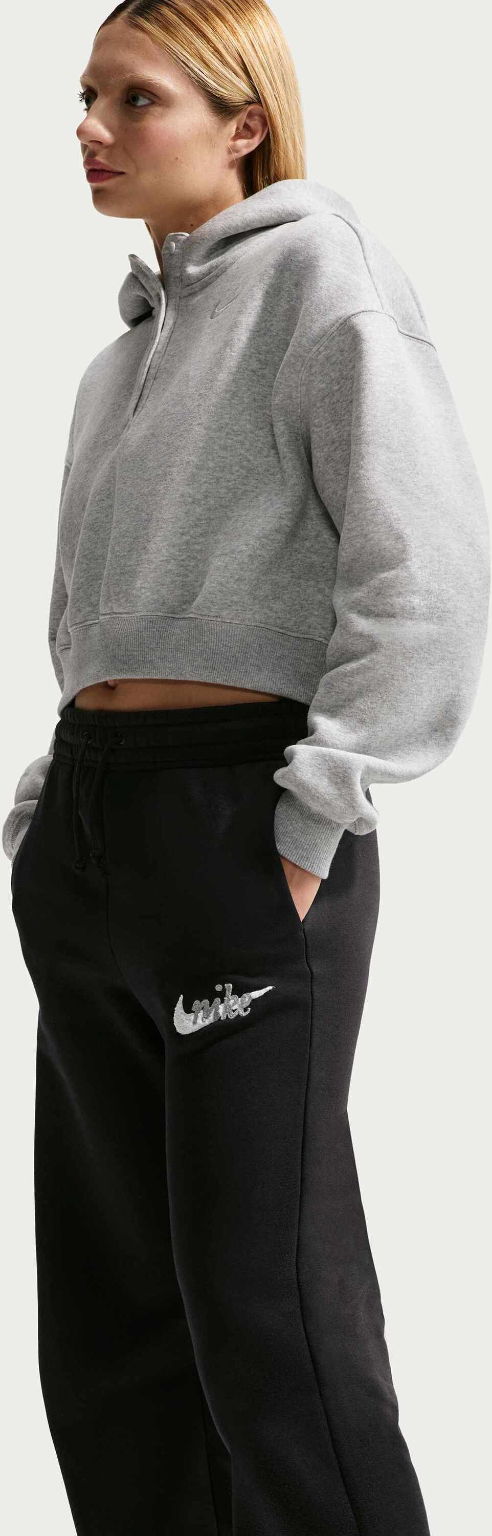 NIKE, Women's High-waisted Wide-leg Logo Trousers Sportswear Phoenix Fleece