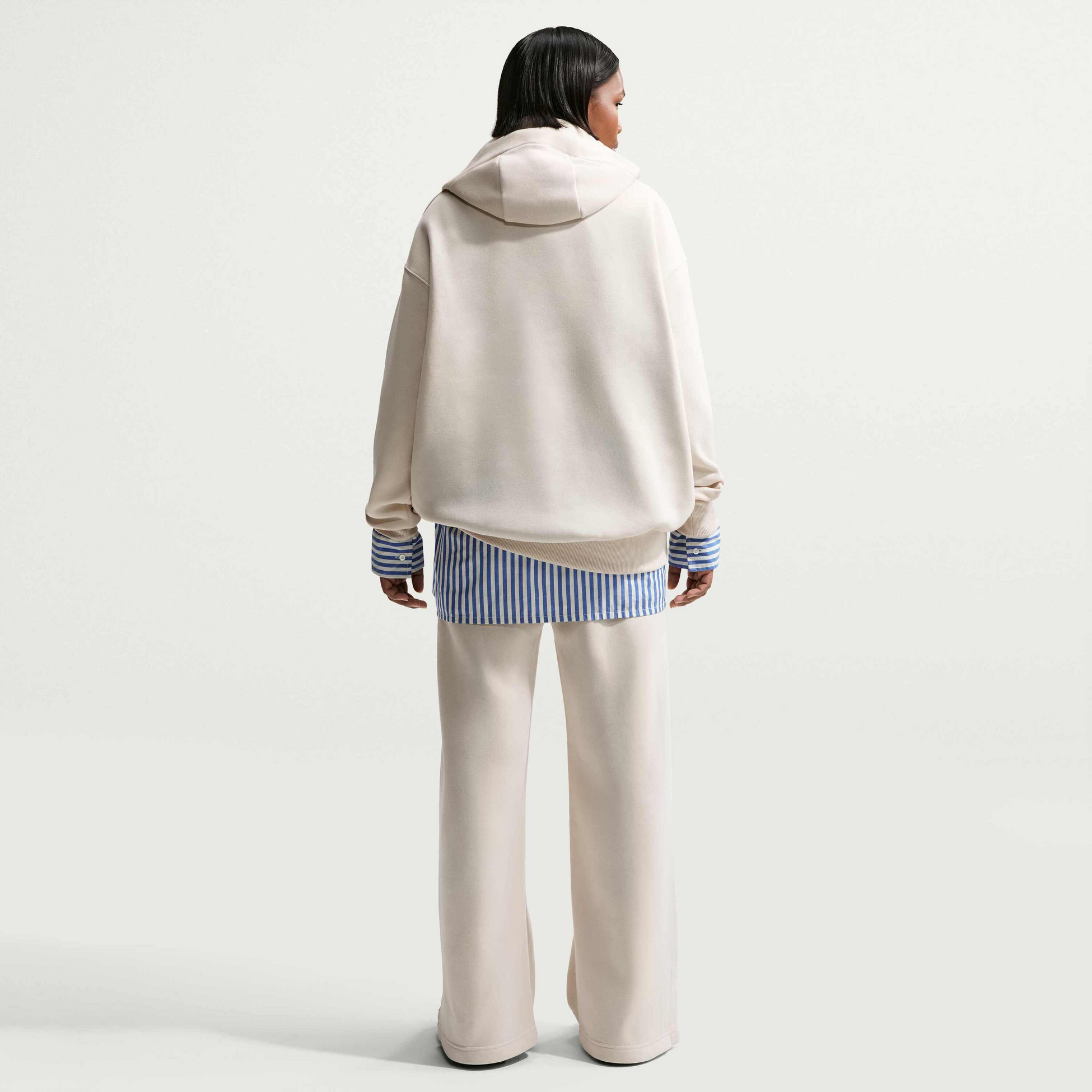 NIKE, Women's High-waisted Wide-leg Logo Trousers Sportswear Phoenix Fleece