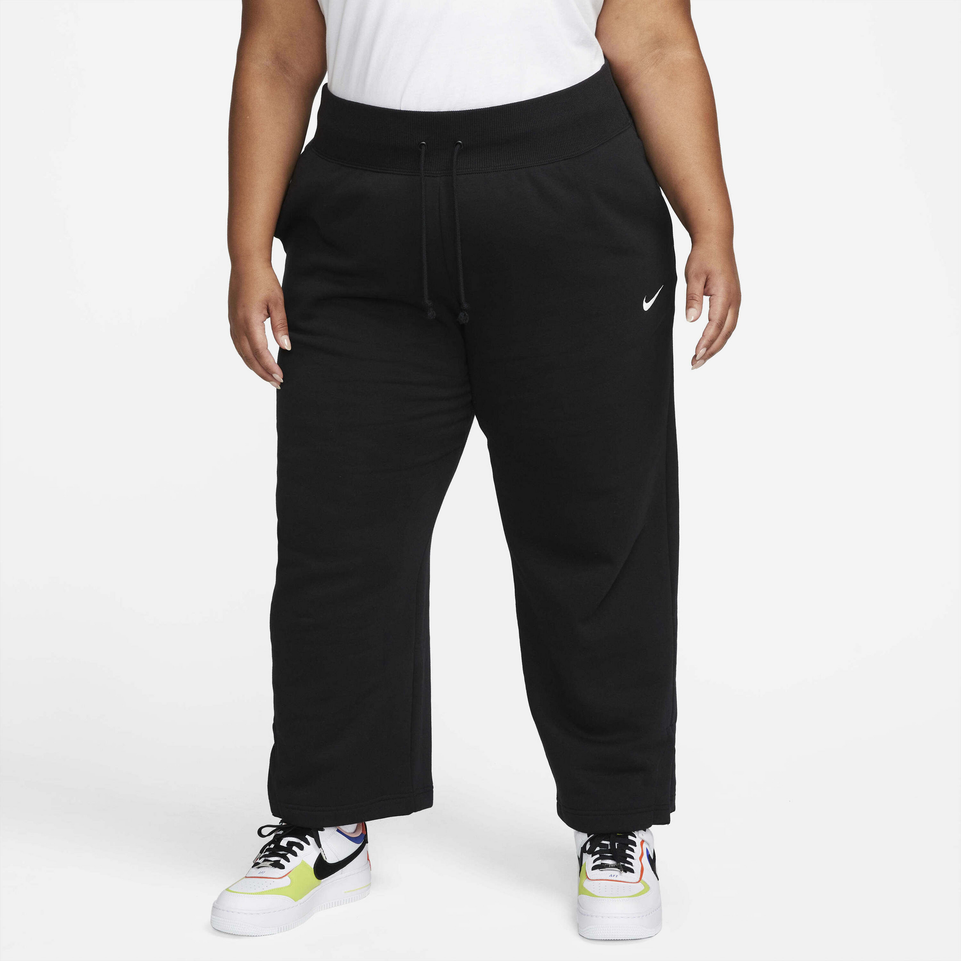 NIKE, Women's High-waisted Wide-leg Tracksuit Bottoms (plus Size) Sportswear Phoenix Fleece