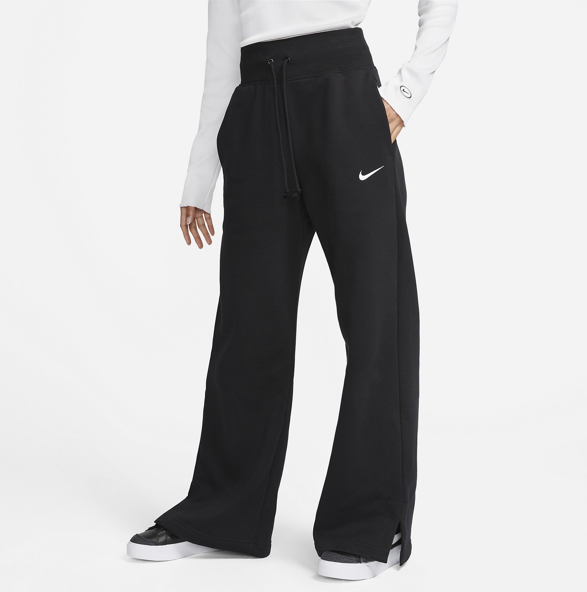 NIKE, Women's High-waisted Wide-leg Tracksuit Bottoms Sportswear Phoenix Fleece