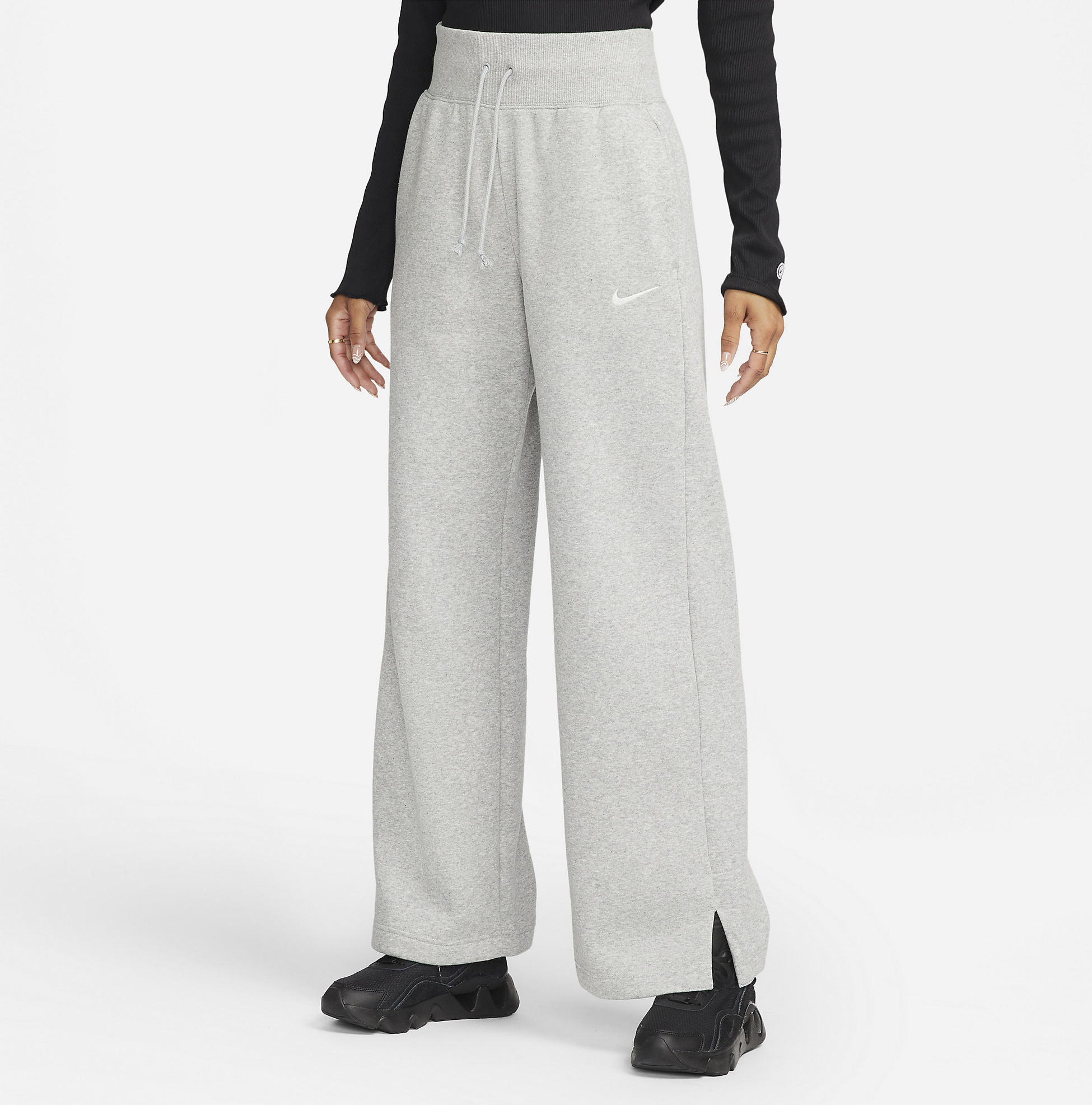 NIKE, Women's High-waisted Wide-leg Tracksuit Bottoms Sportswear Phoenix Fleece