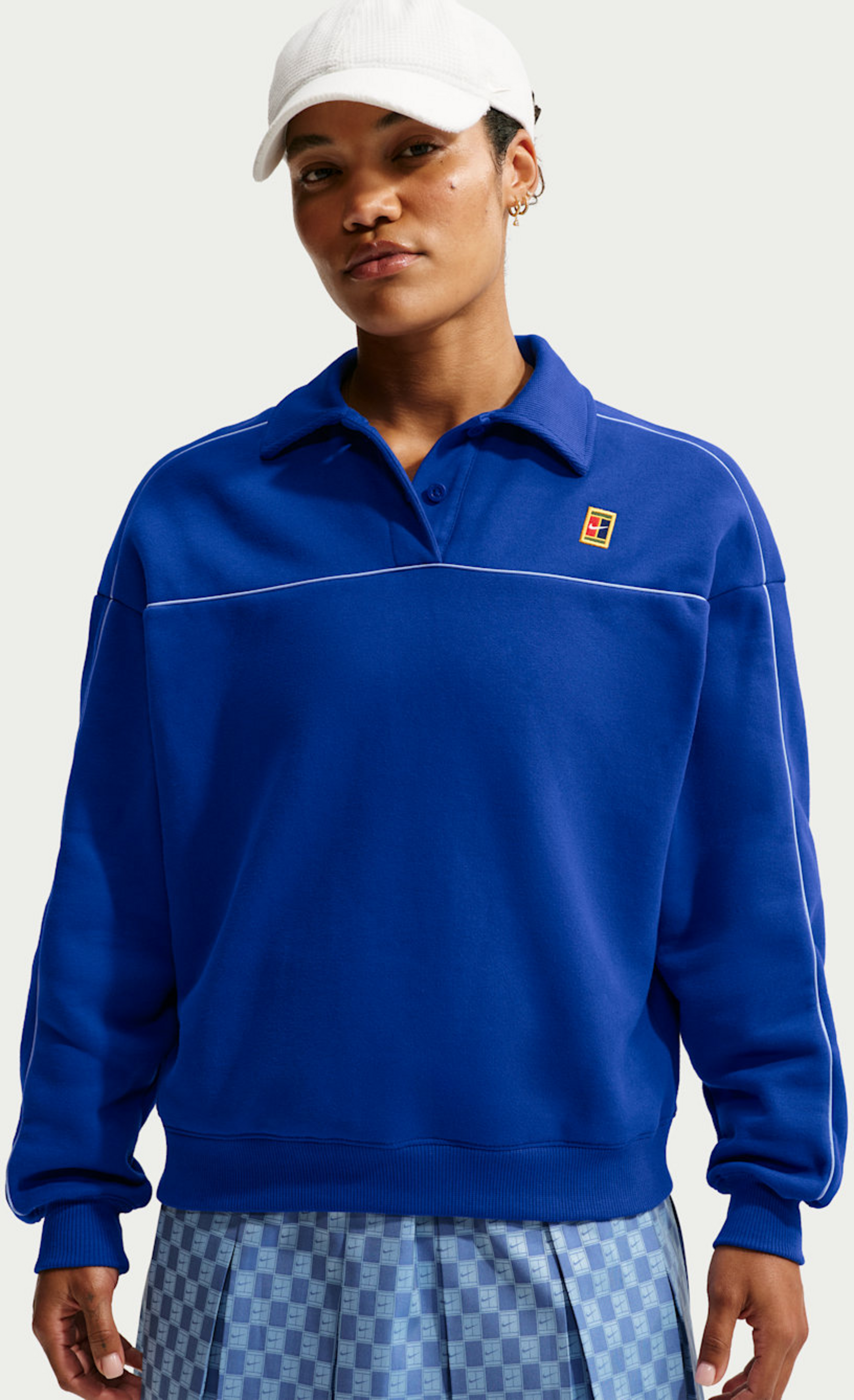 NIKE, Women's Long-sleeve Fleece Tennis Top Nikecourt Court Collection