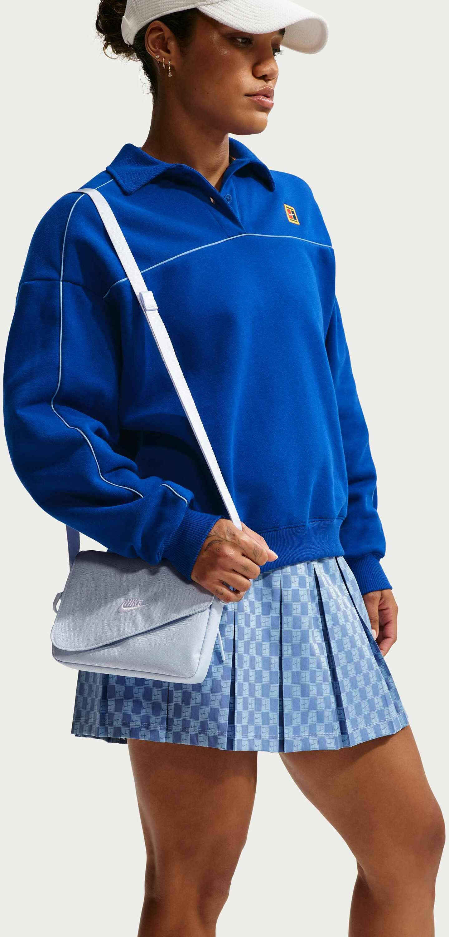 NIKE, Women's Long-sleeve Fleece Tennis Top Nikecourt Court Collection