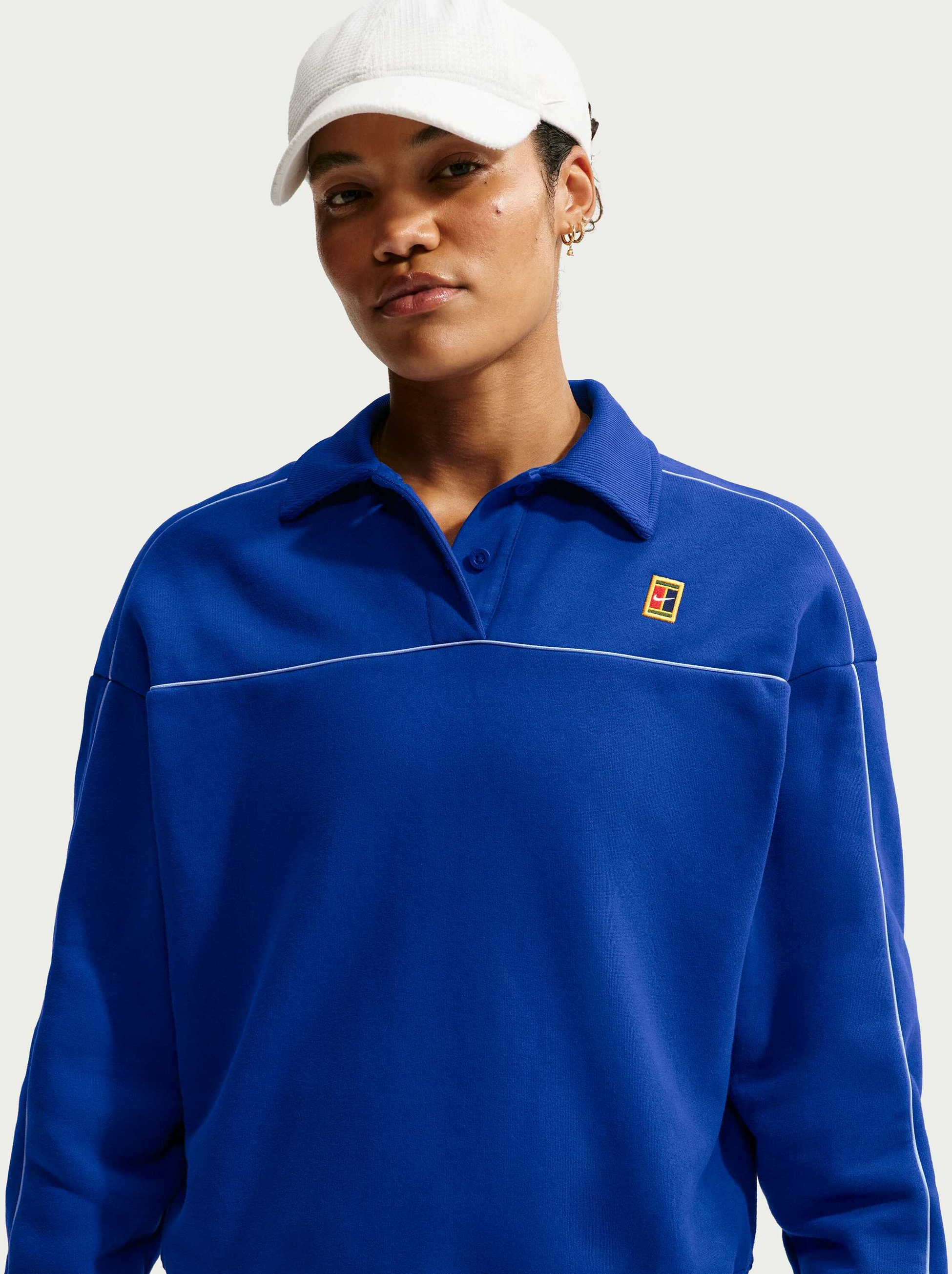 NIKE, Women's Long-sleeve Fleece Tennis Top Nikecourt Court Collection