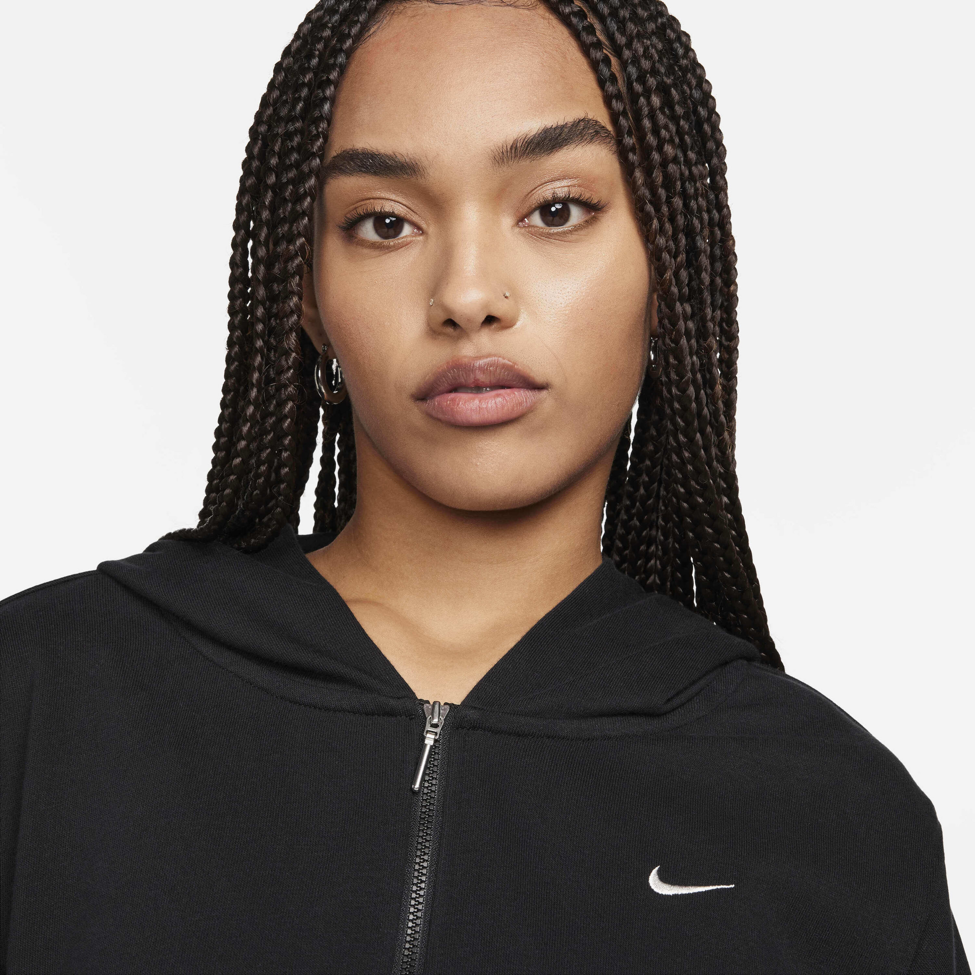 NIKE, Women's Loose Full-zip French Terry Hoodie Sportswear Chill Terry
