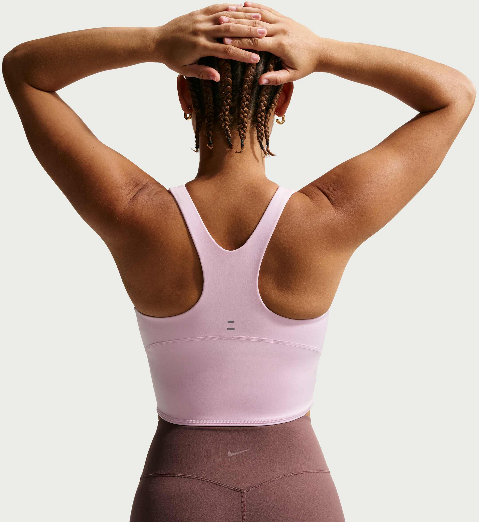 NIKE, Women's Medium-support Cropped Sports Bra Tank Top Tempo