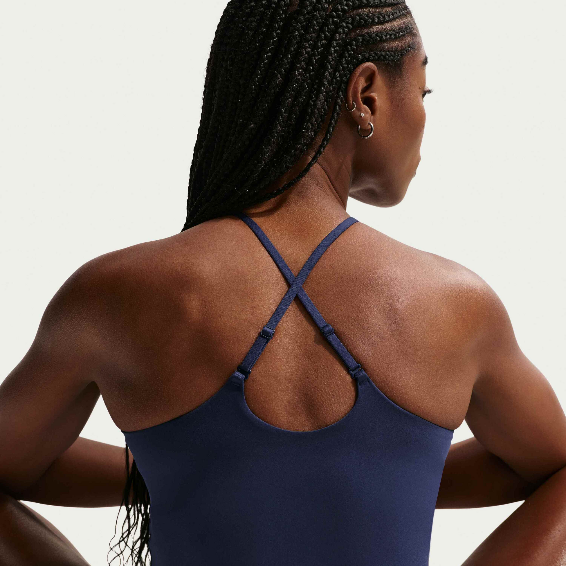 NIKE, Women's Medium-support Padded Adjustable Sports Bra Tank Top One