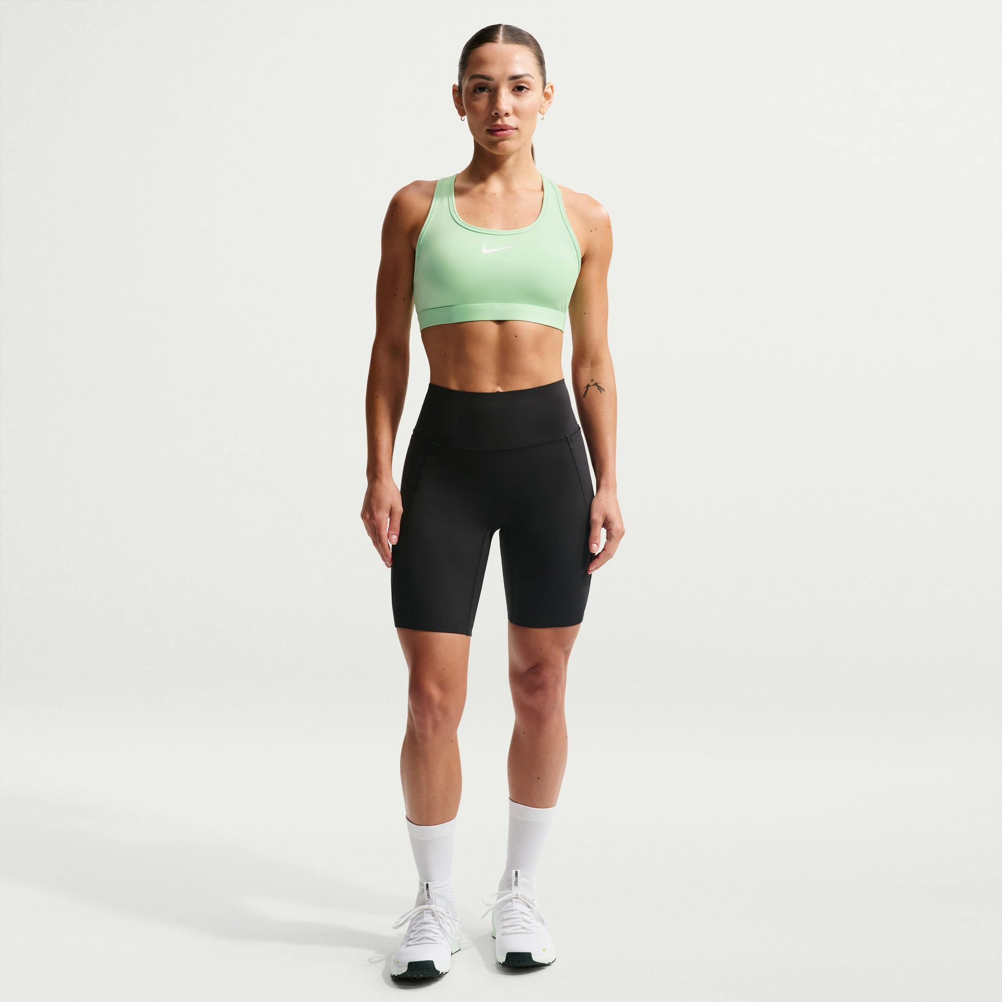 NIKE, Women's Medium-support Padded Sports Bra Swoosh