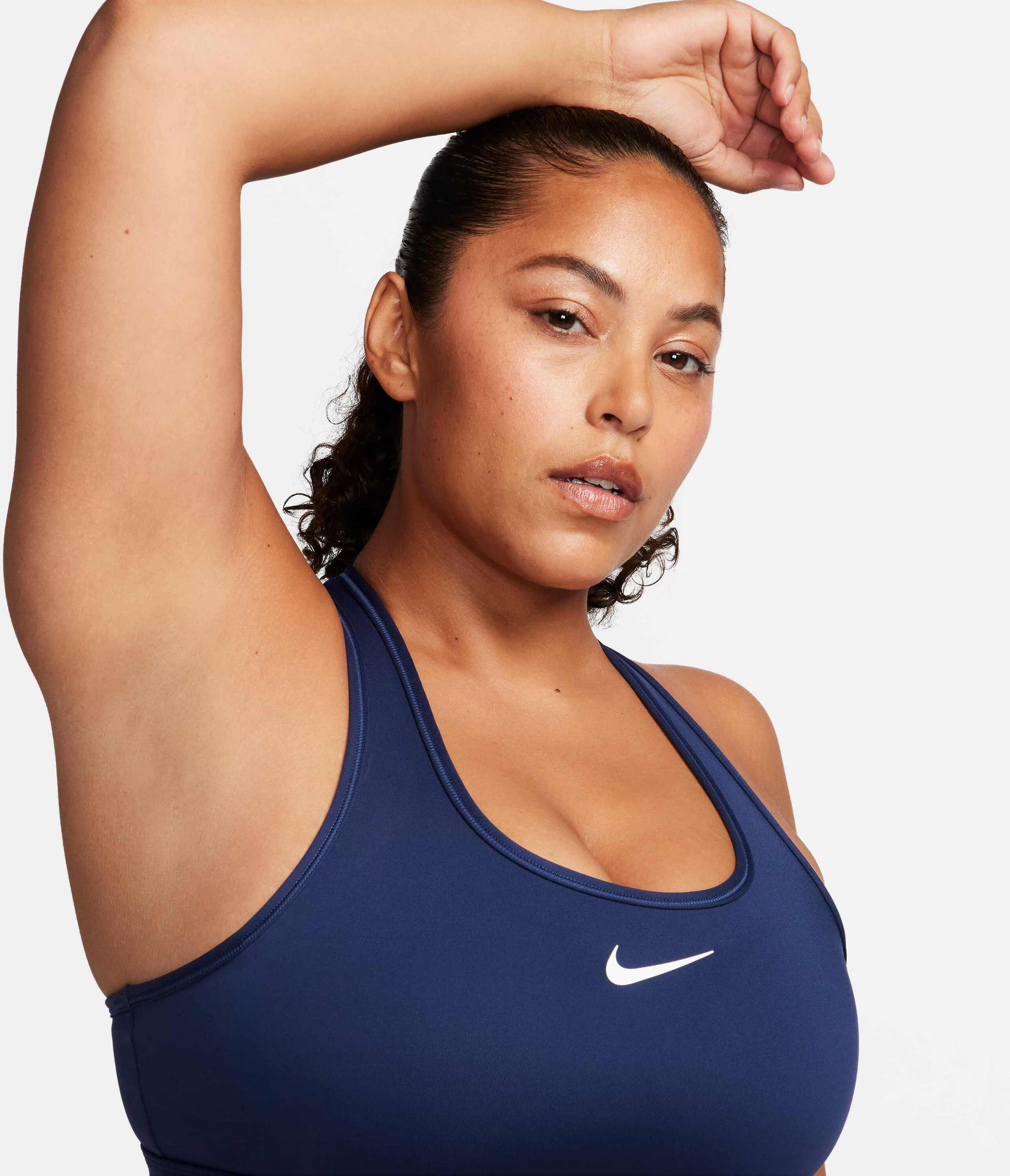 NIKE, Women's Medium-support Padded Sports Bra Swoosh