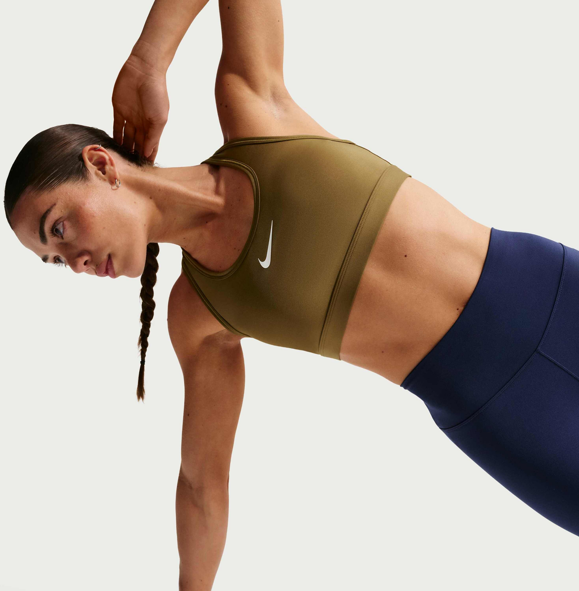 NIKE, Women's Medium-support Padded Sports Bra Swoosh