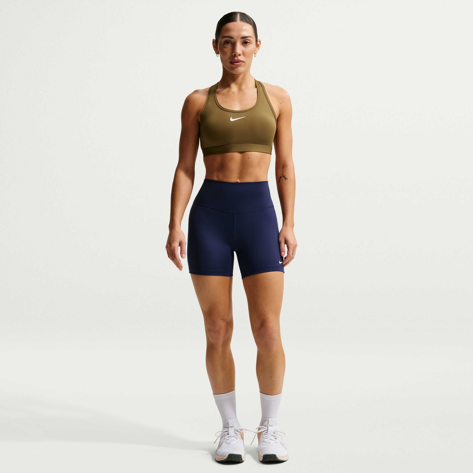 NIKE, Women's Medium-support Padded Sports Bra Swoosh