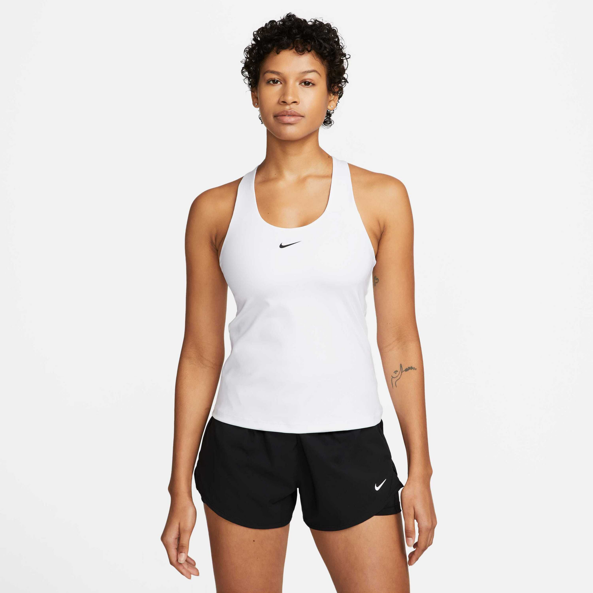 NIKE, Women's Medium-support Padded Sports Bra Tank Swoosh