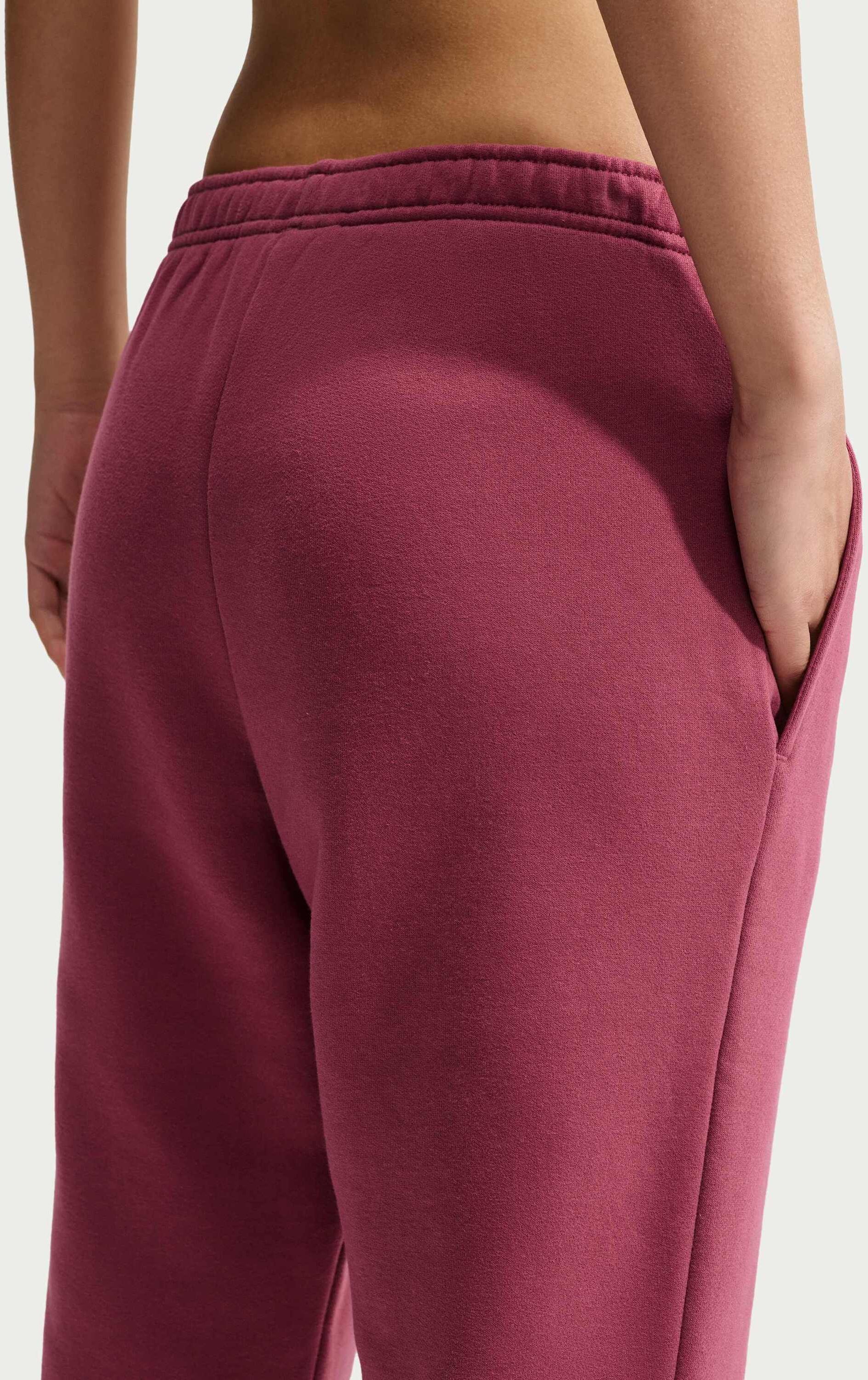 NIKE, Women's Mid-rise Cuffed Trousers Studio Fleece Medium Weight
