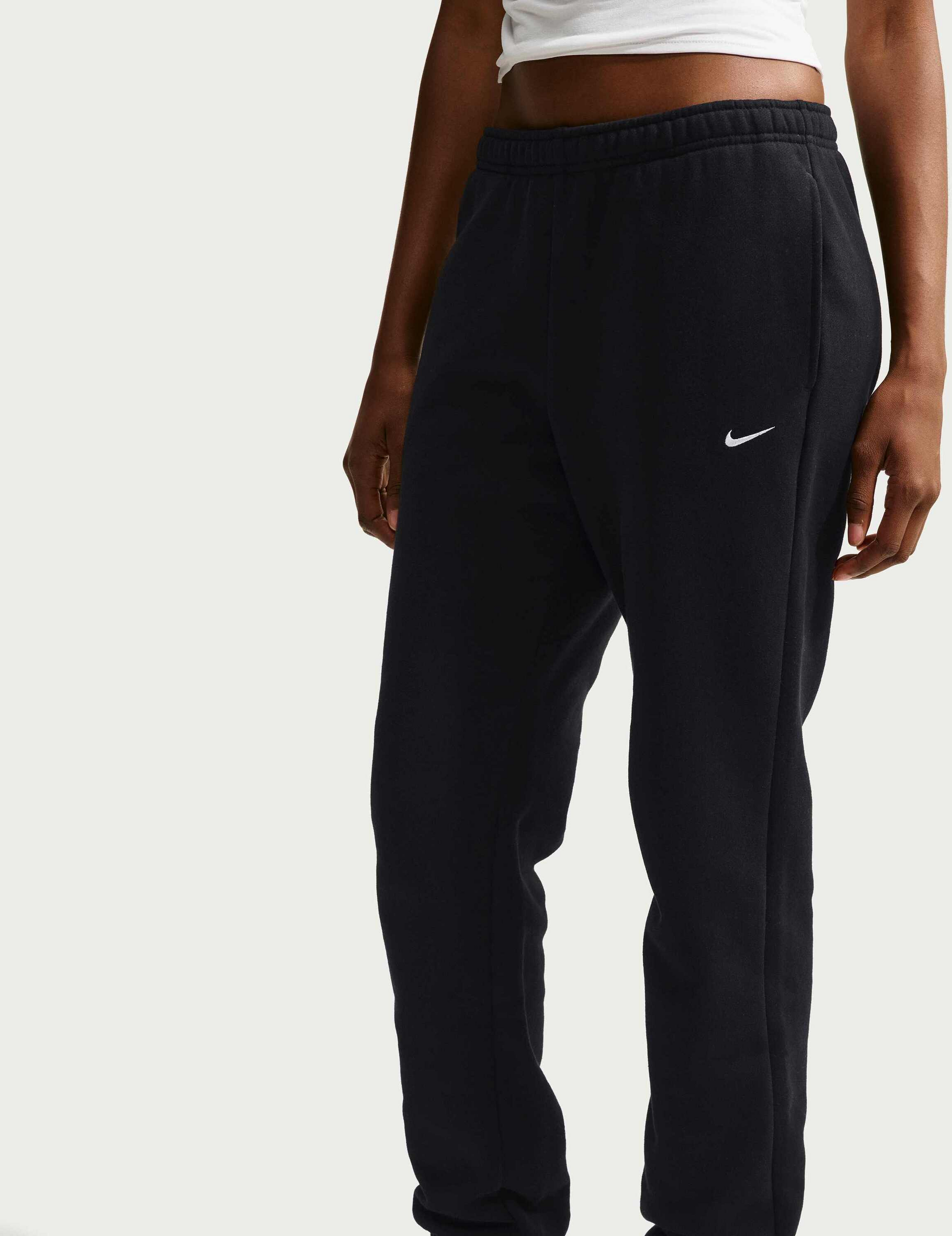 NIKE, Women's Mid-rise Cuffed Trousers Studio Fleece Medium Weight