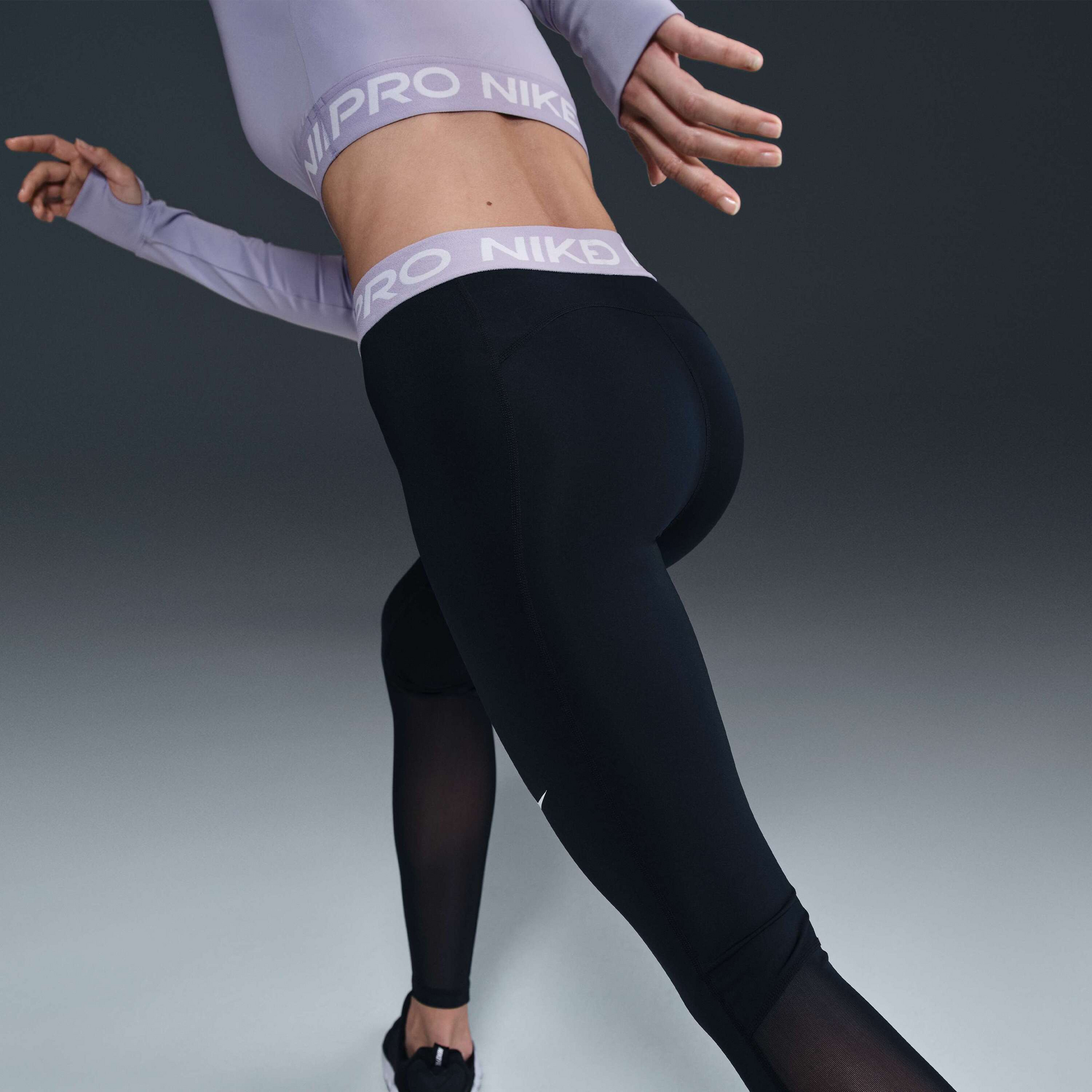 NIKE, Women's Mid-rise Mesh-panelled Leggings Pro