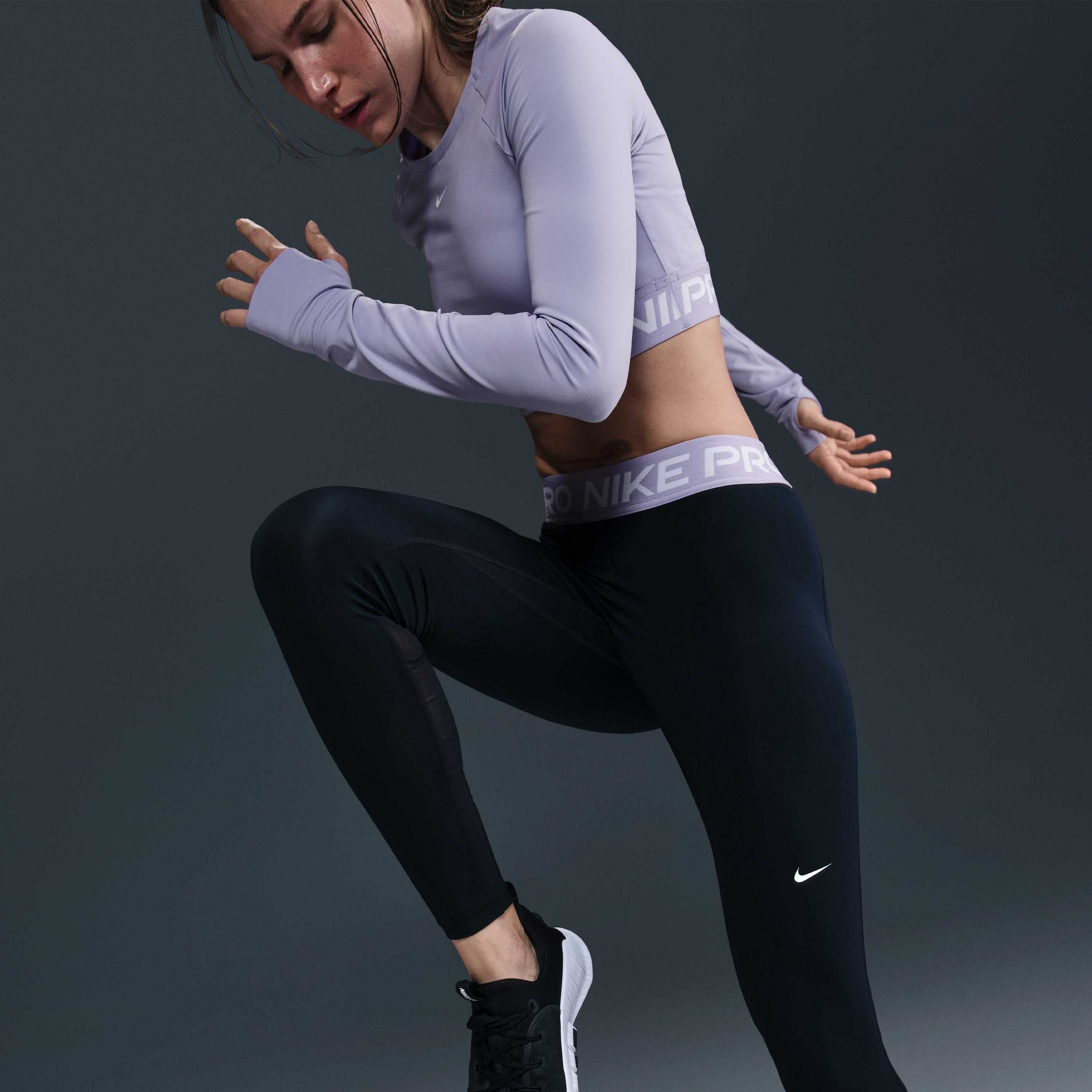 NIKE, Women's Mid-rise Mesh-panelled Leggings Pro
