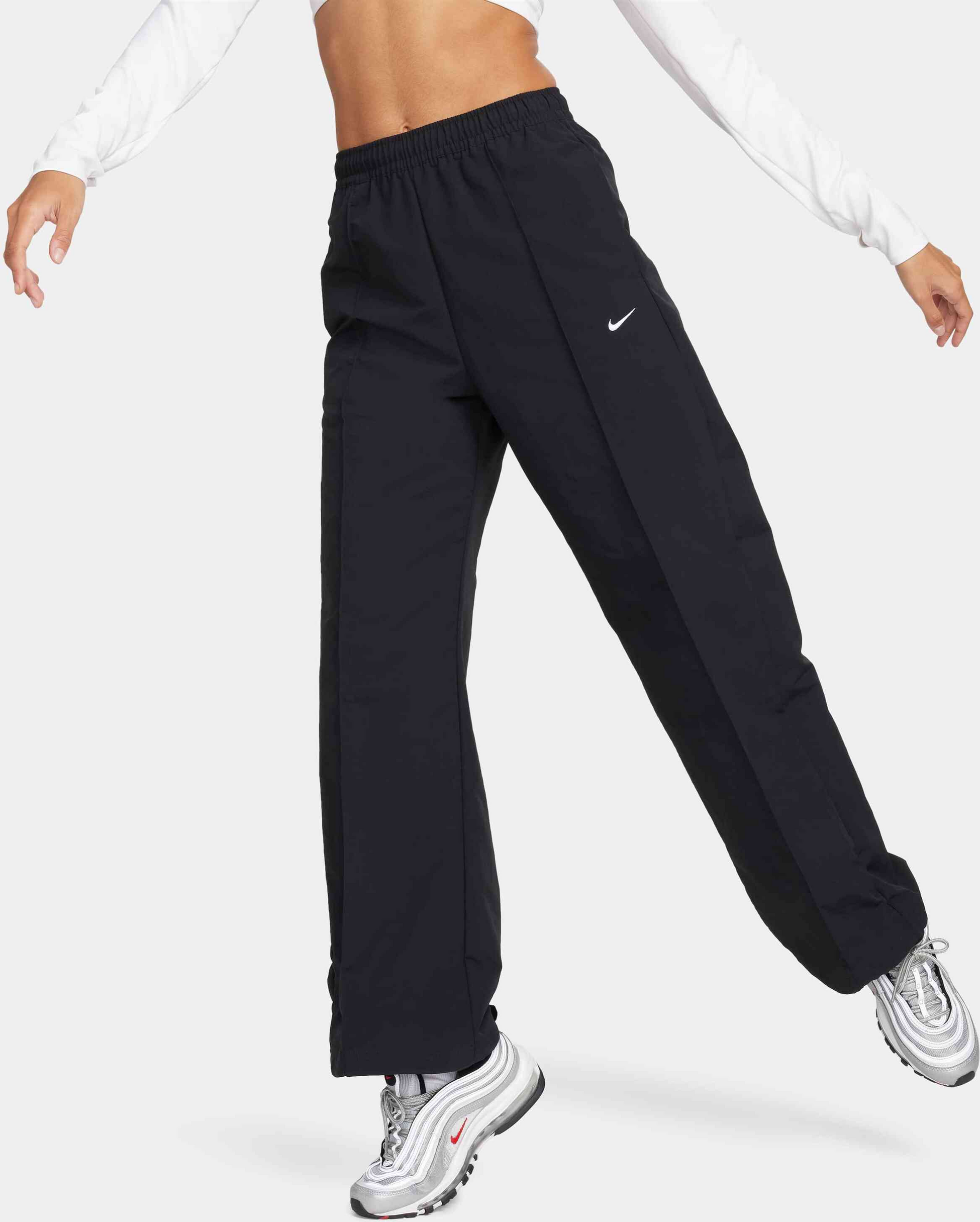 NIKE, Women's Mid-rise Open-hem Trousers Sportswear Everything Wovens