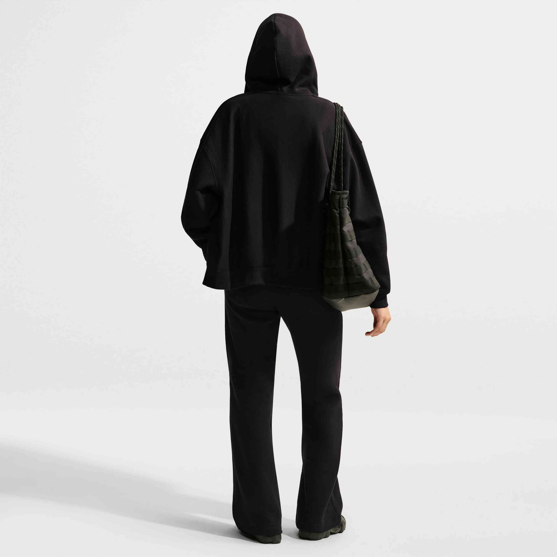 NIKE, Women's Mid-rise Open-hem Trousers Studio Fleece Medium Weight