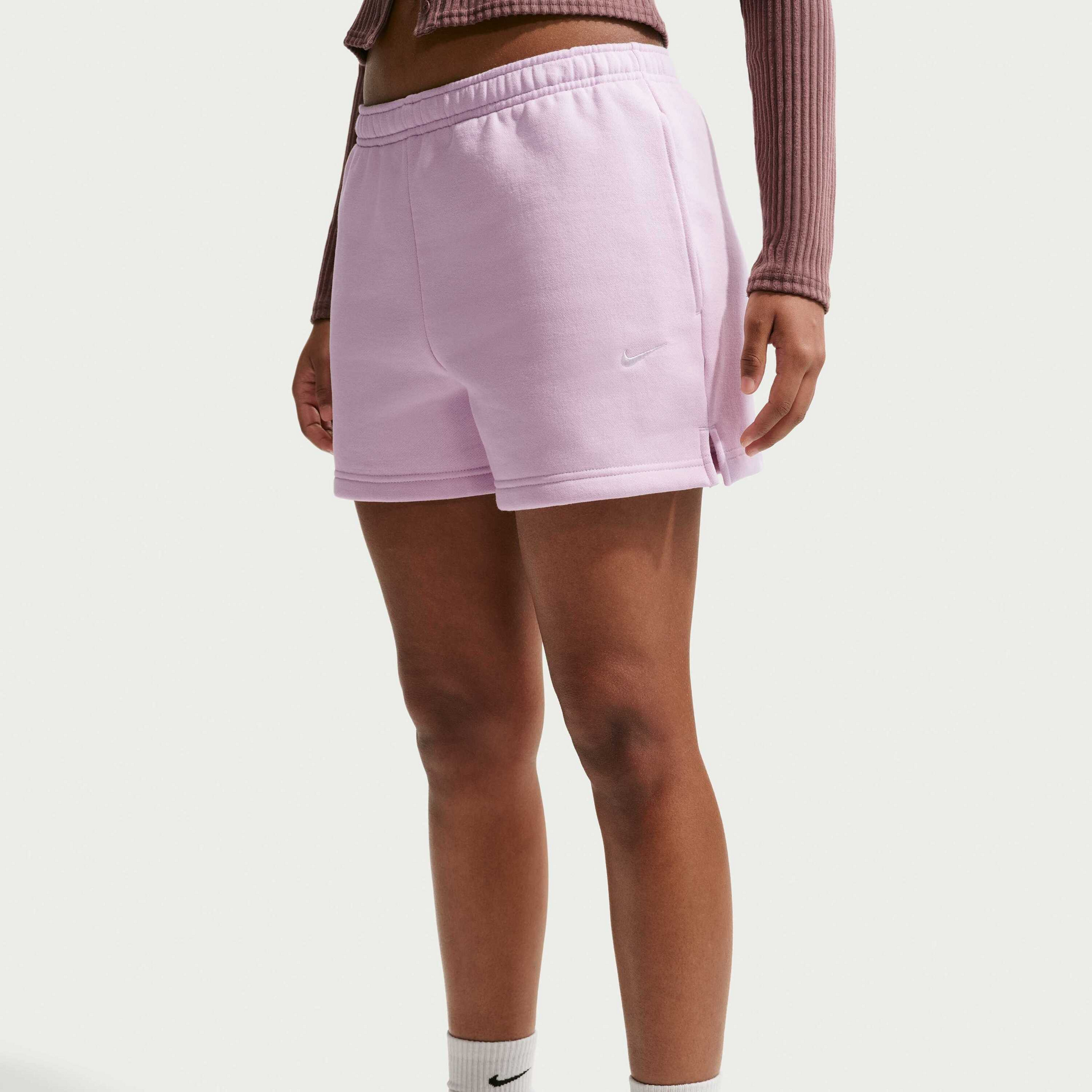 NIKE, Women's Mid-rise Shorts Studio Fleece Medium Weight