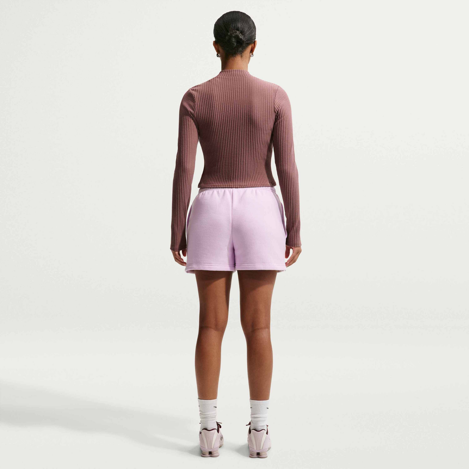 NIKE, Women's Mid-rise Shorts Studio Fleece Medium Weight