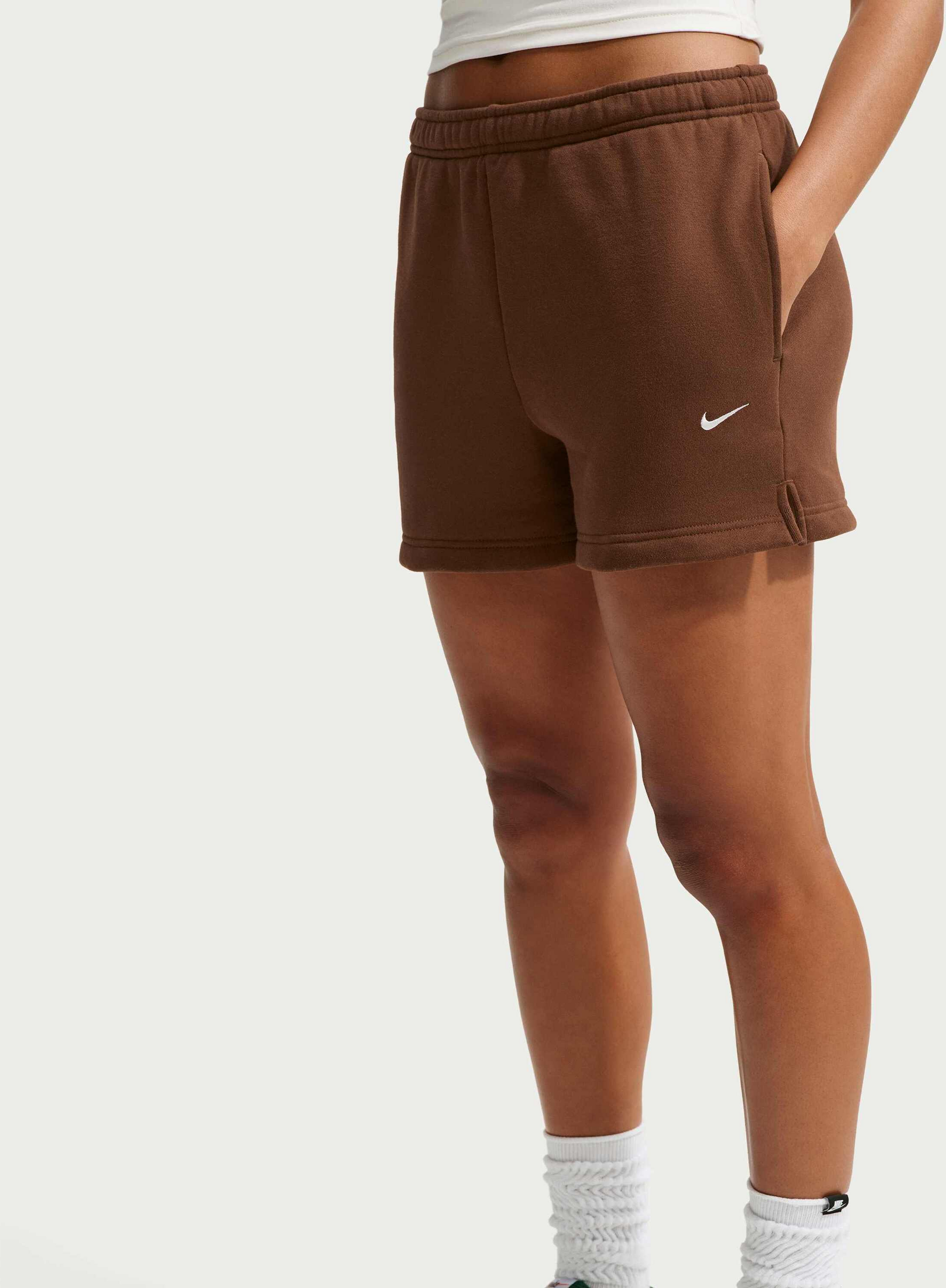 NIKE, Women's Mid-rise Shorts Studio Fleece Medium Weight