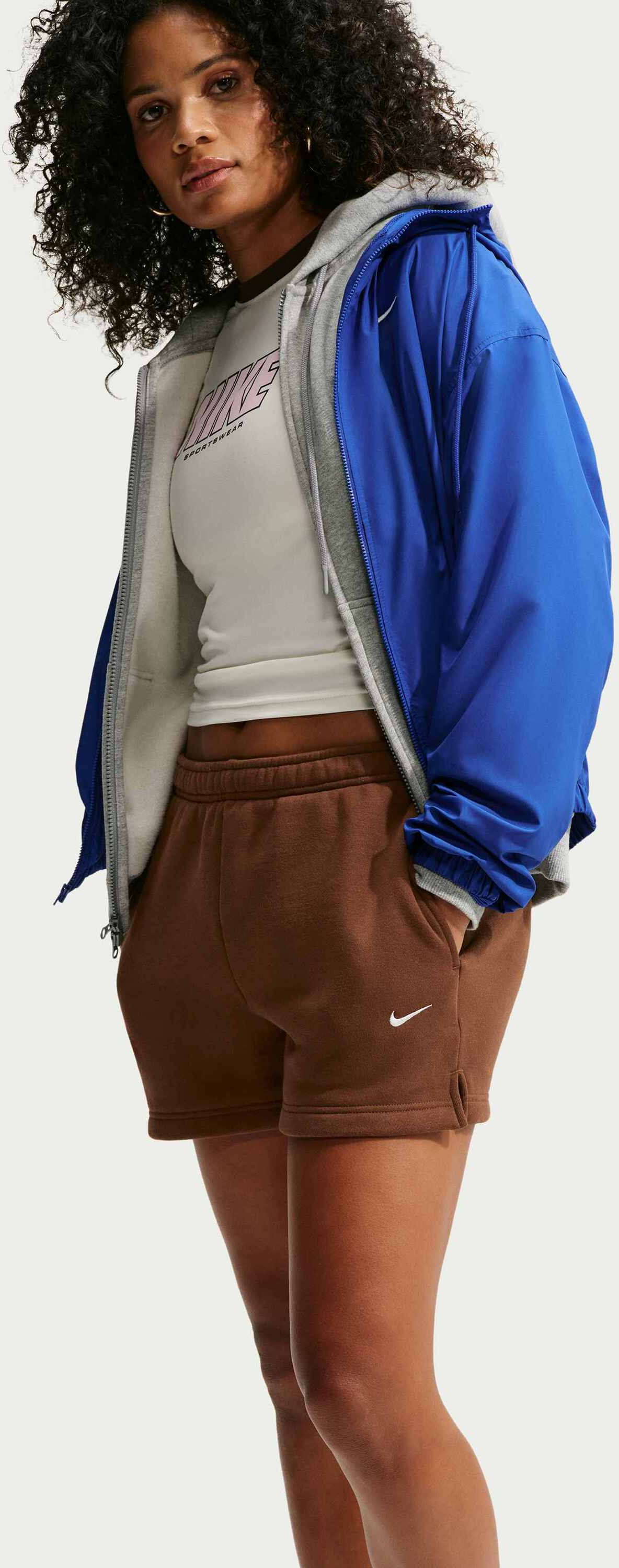 NIKE, Women's Mid-rise Shorts Studio Fleece Medium Weight