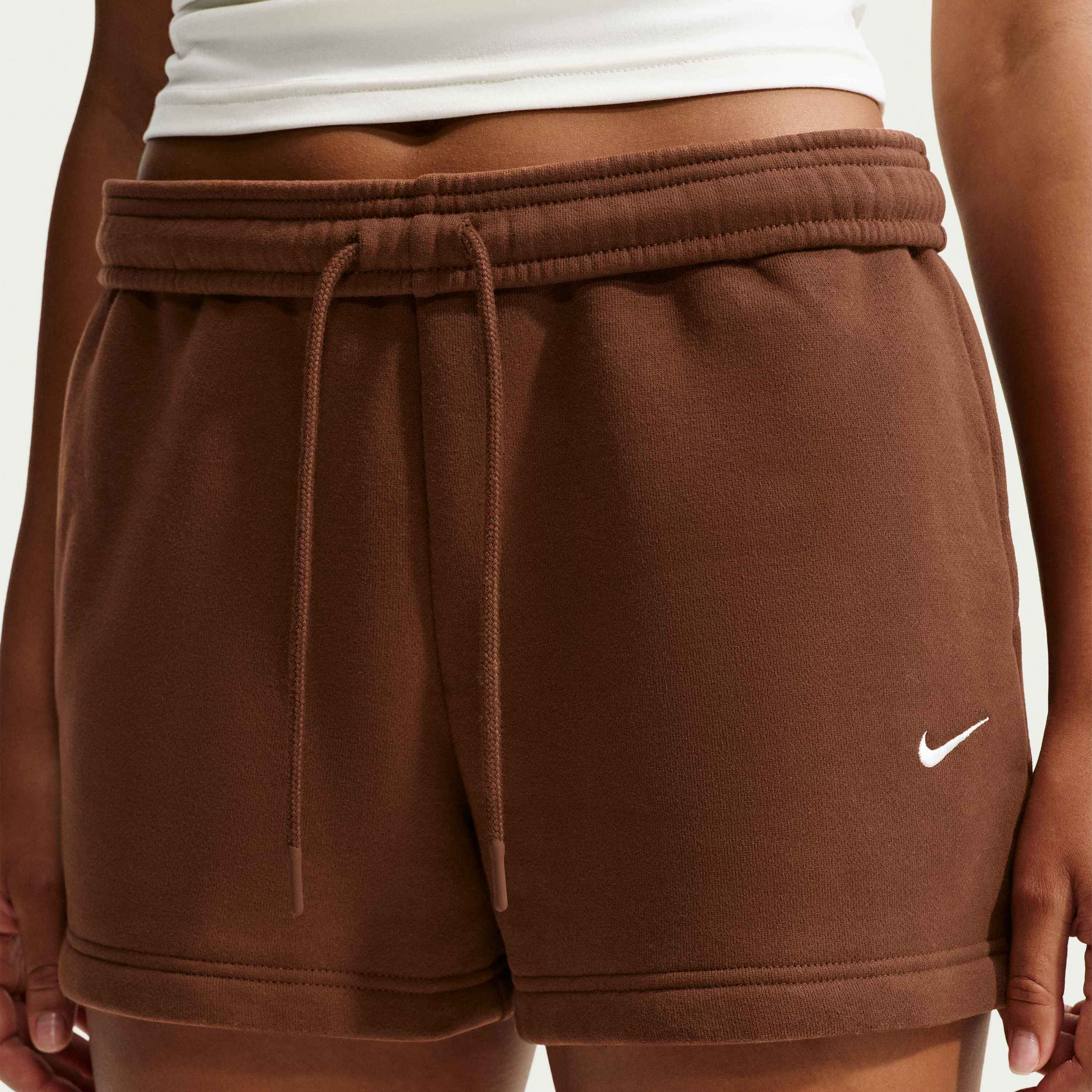 NIKE, Women's Mid-rise Shorts Studio Fleece Medium Weight