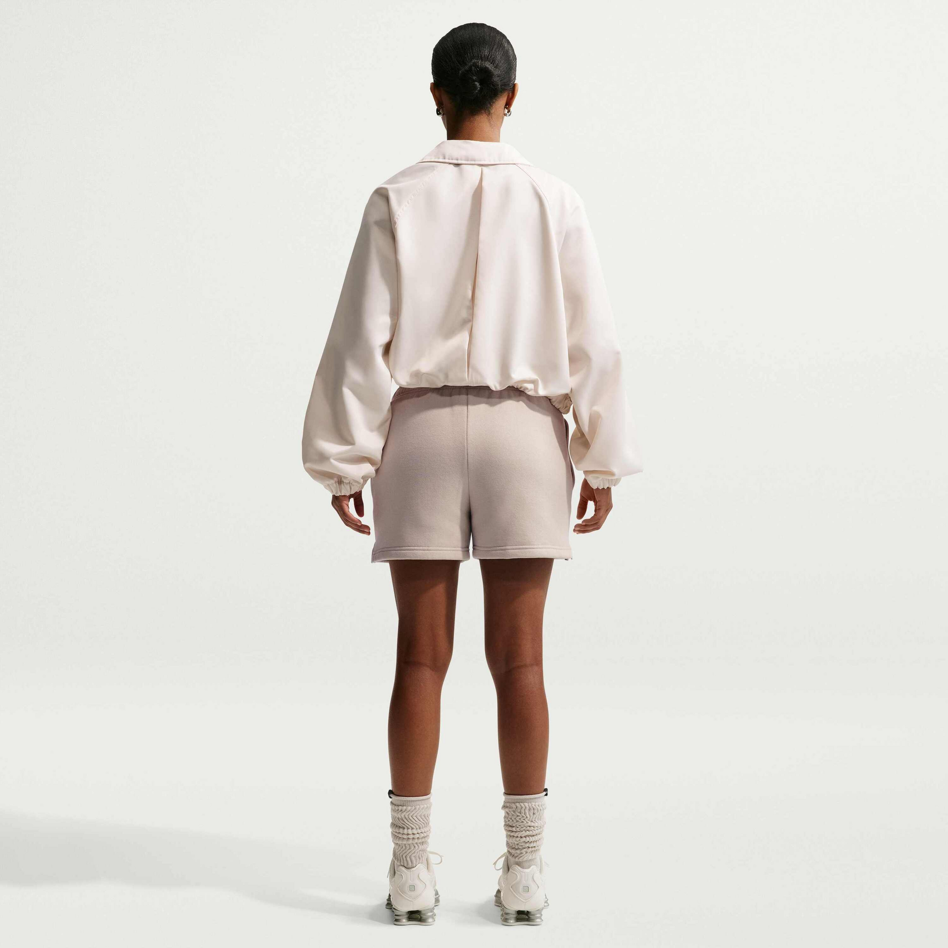 NIKE, Women's Mid-rise Shorts Studio Fleece Medium Weight