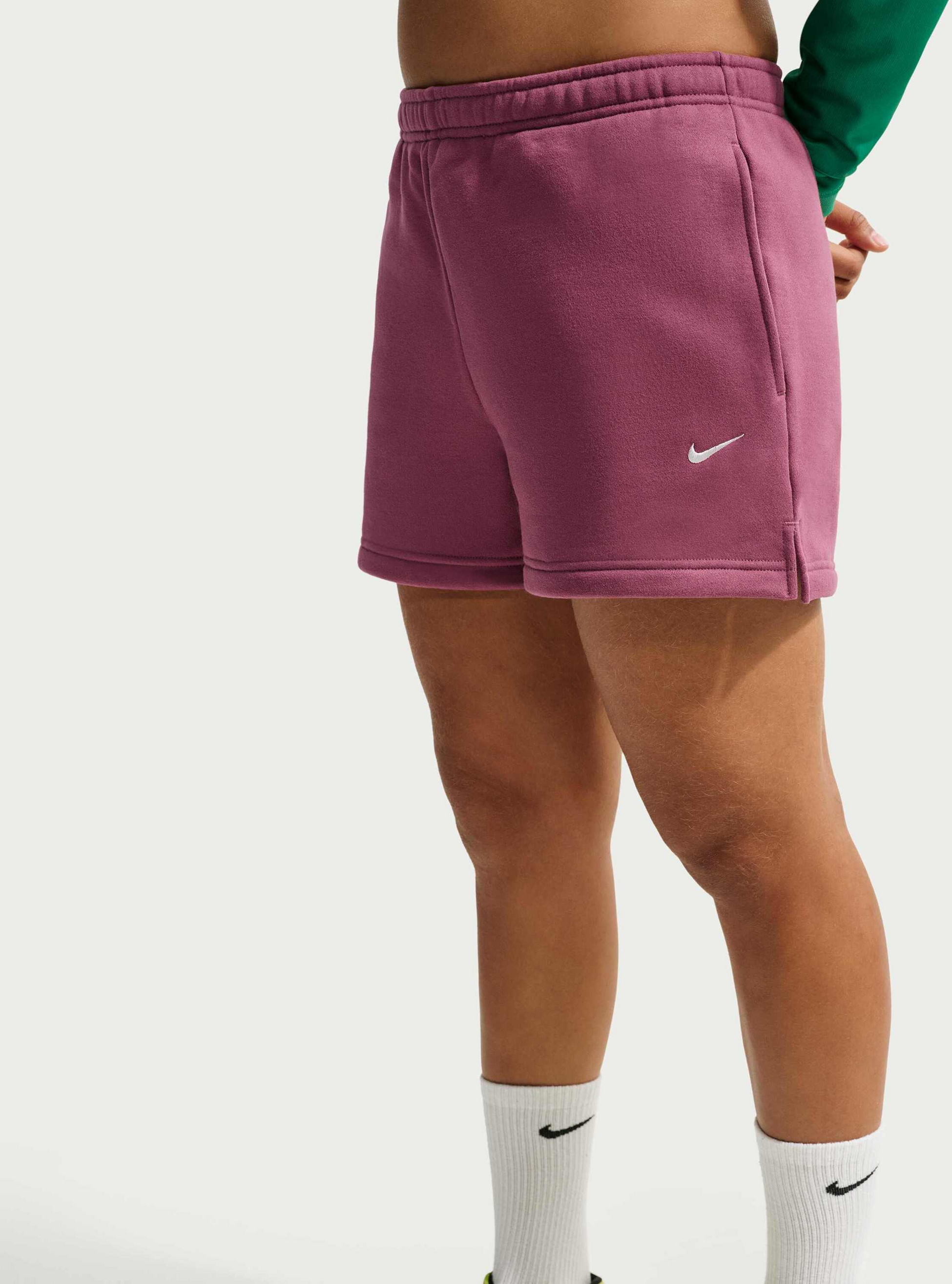 NIKE, Women's Mid-rise Shorts Studio Fleece Medium Weight