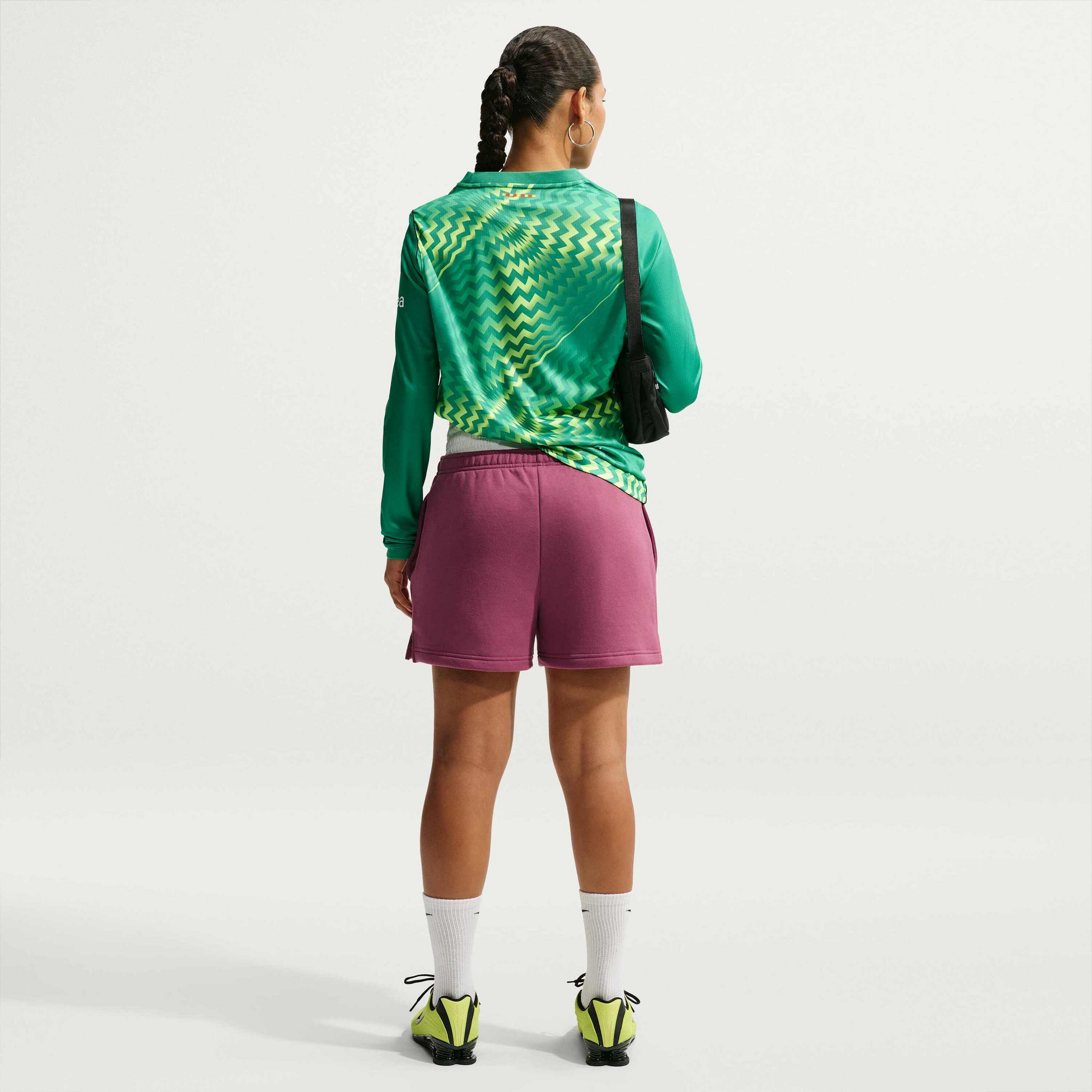 NIKE, Women's Mid-rise Shorts Studio Fleece Medium Weight