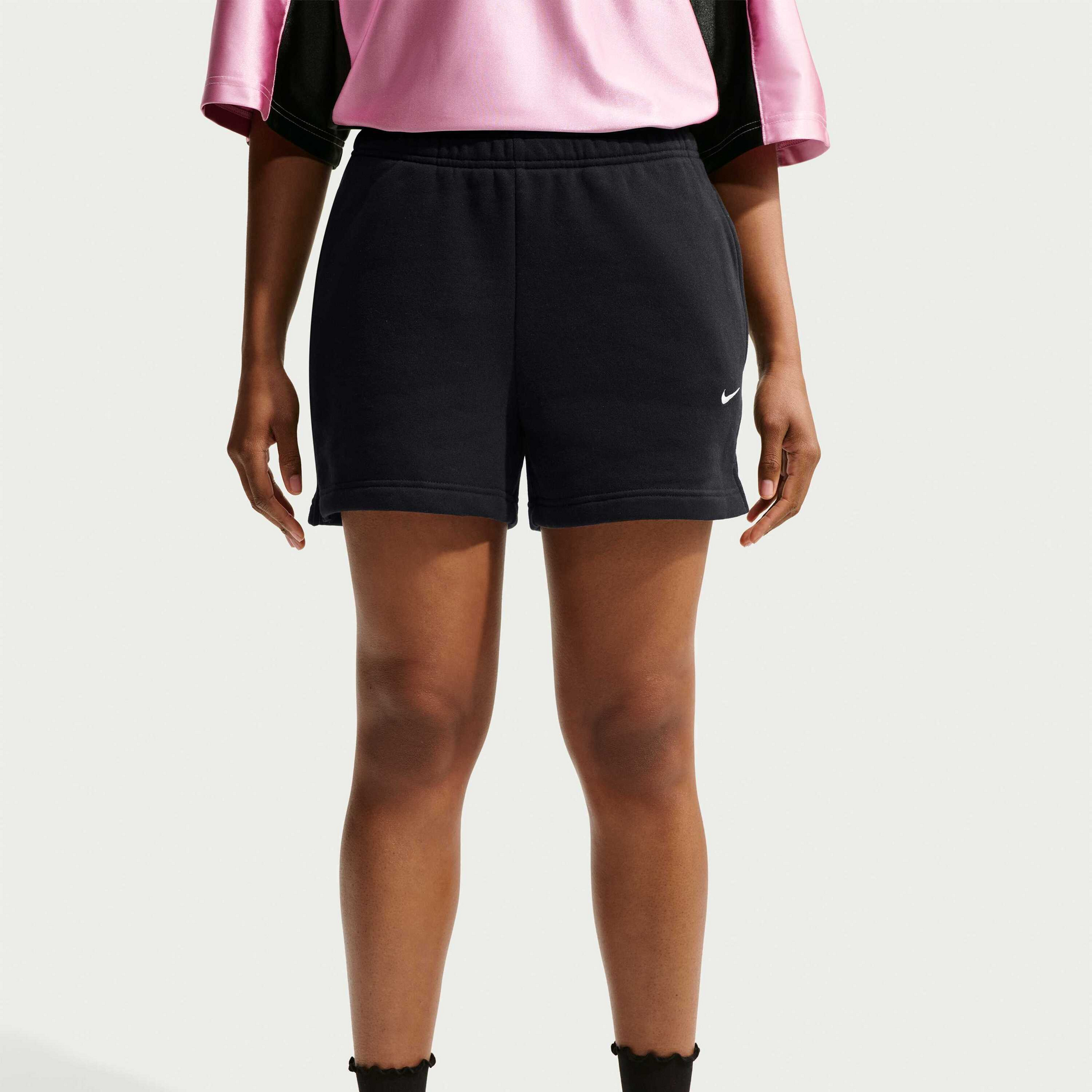 NIKE, Women's Mid-rise Shorts Studio Fleece Medium Weight