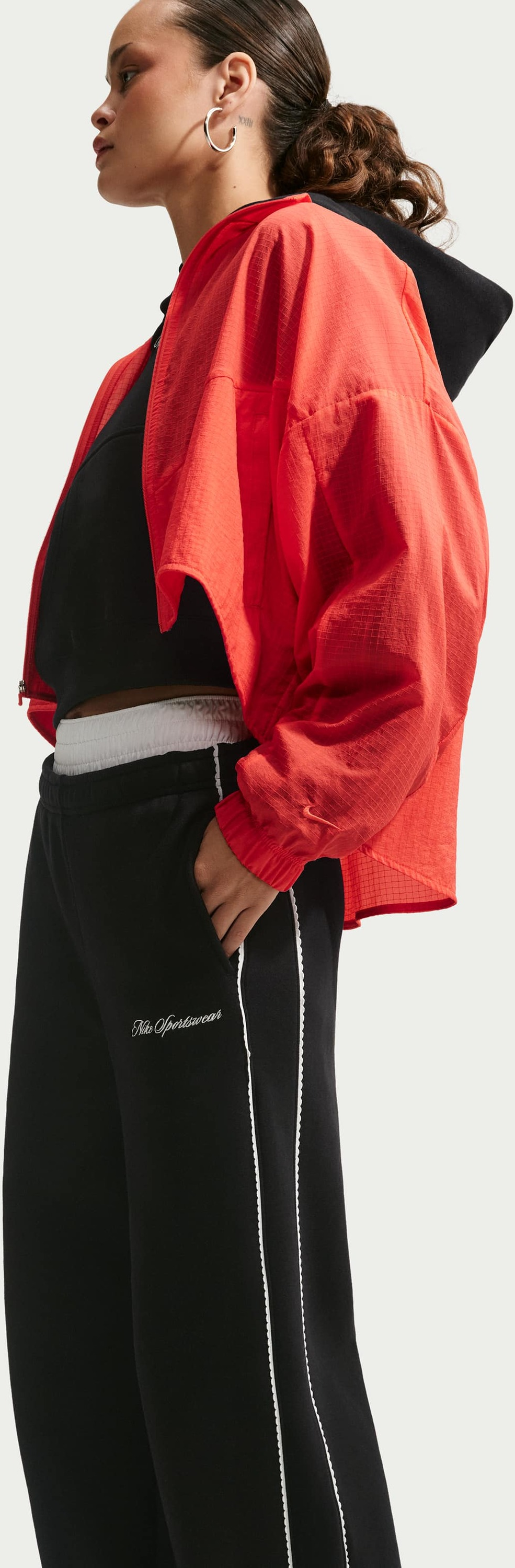 NIKE, Women's Mid-rise Wide-leg Trousers Studio Fleece Medium Weight 'graphic Pack'