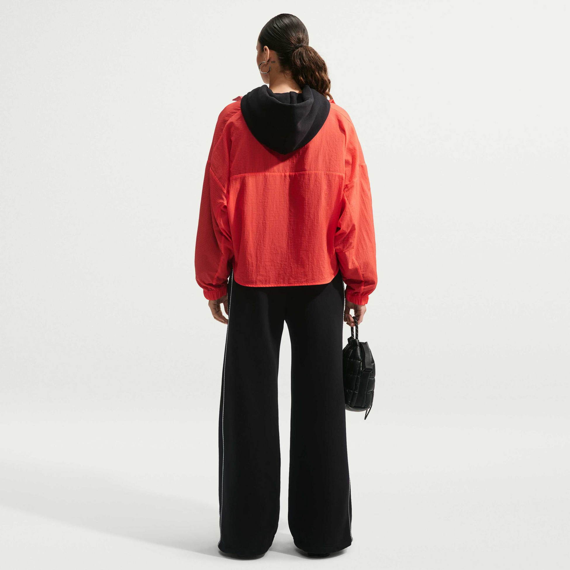 NIKE, Women's Mid-rise Wide-leg Trousers Studio Fleece Medium Weight 'graphic Pack'