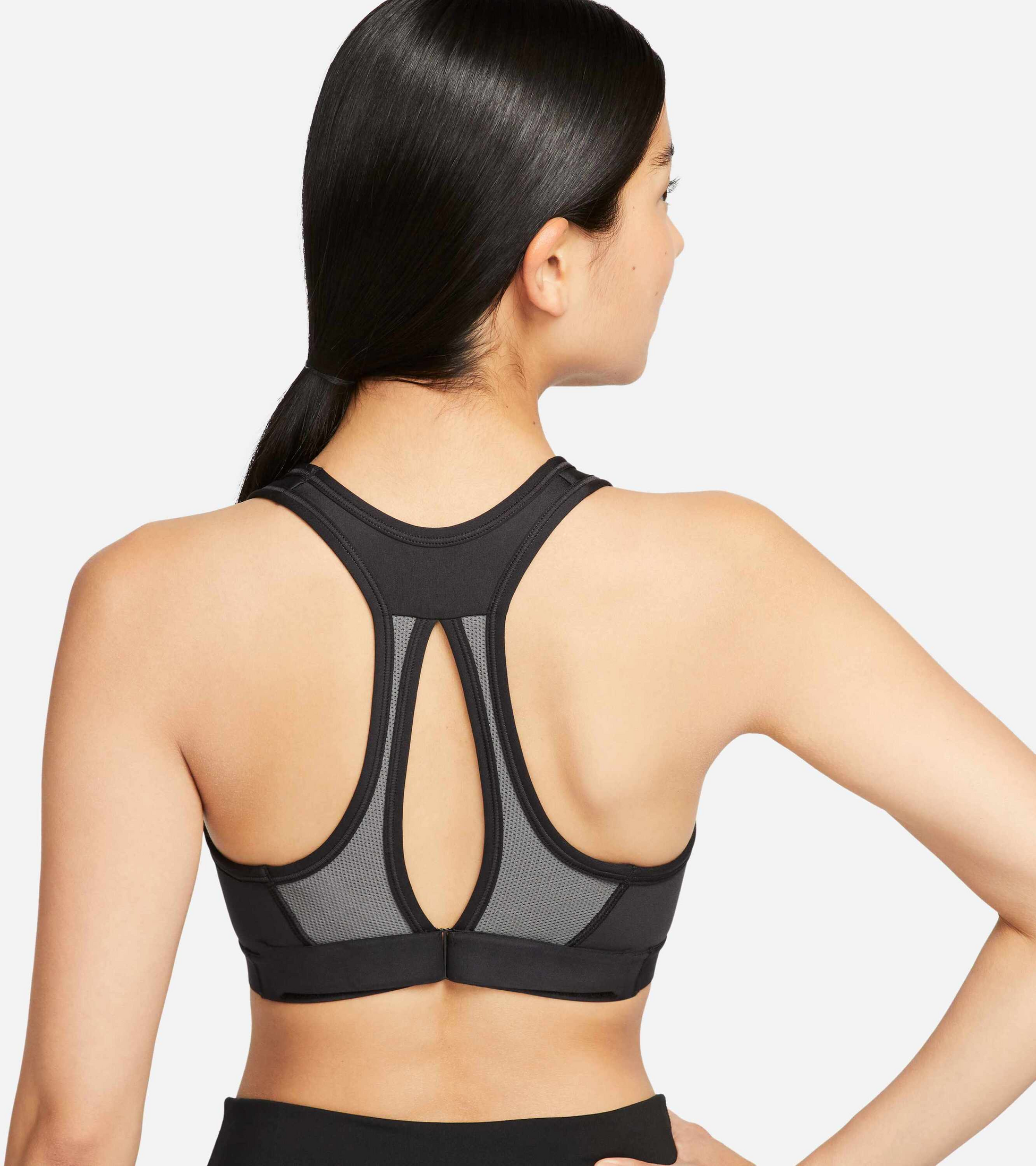 NIKE, Women's Non-padded Adjustable Sports Bra Swoosh High Support