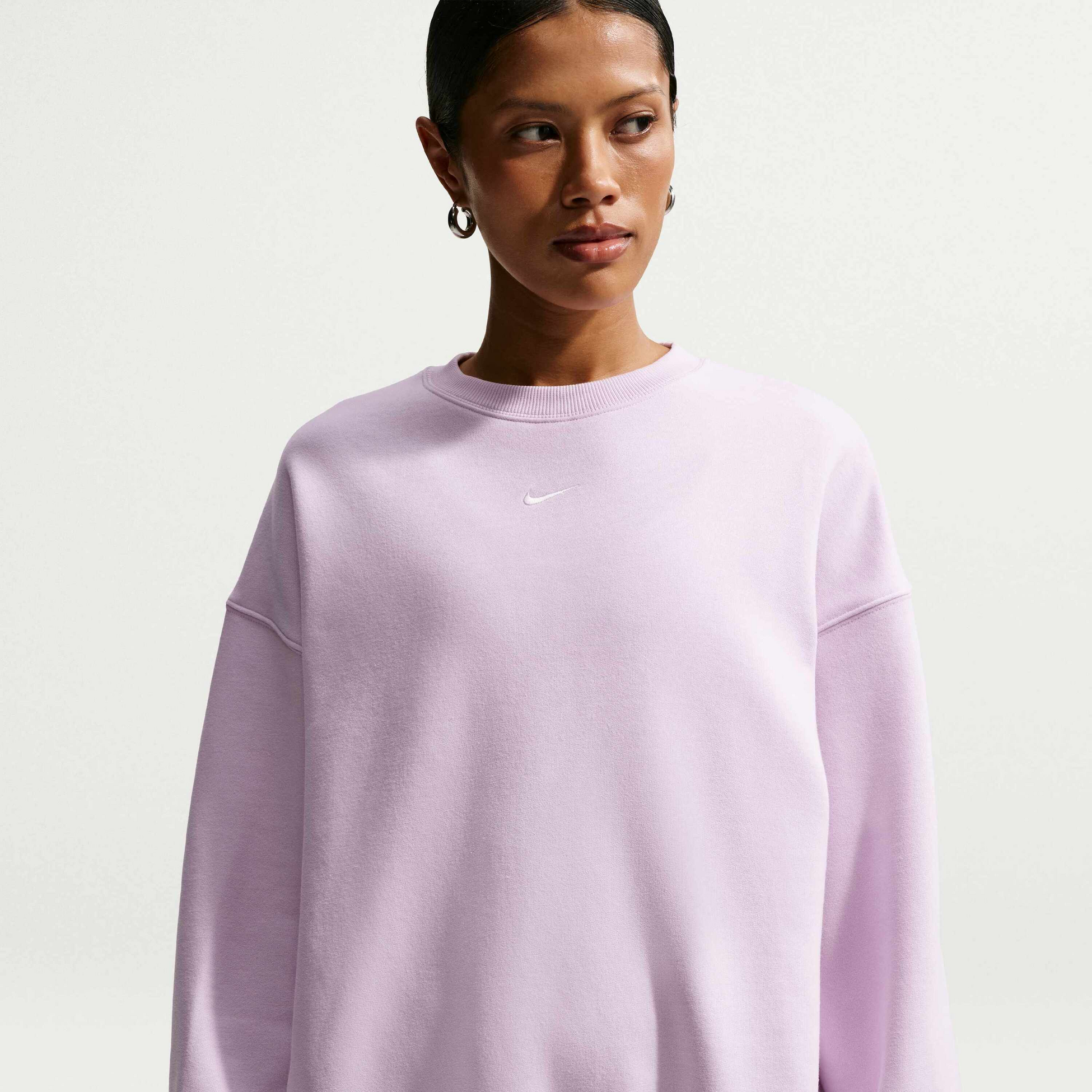 NIKE, Women's Oversized Crew-neck Sweatshirt Studio Fleece Medium Weight