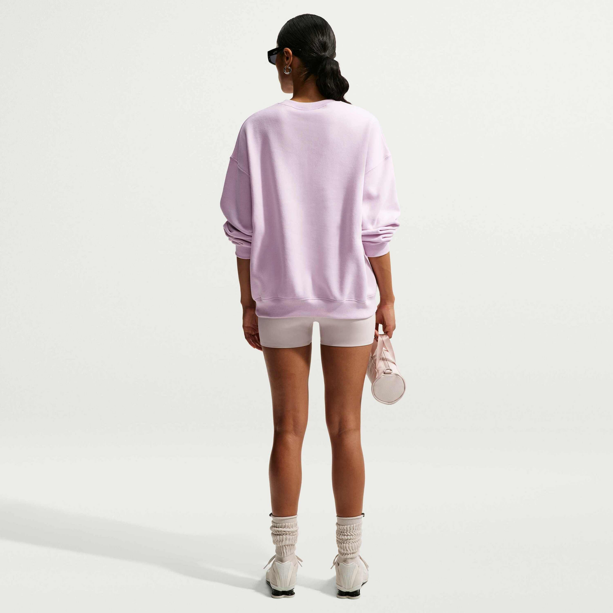 NIKE, Women's Oversized Crew-neck Sweatshirt Studio Fleece Medium Weight