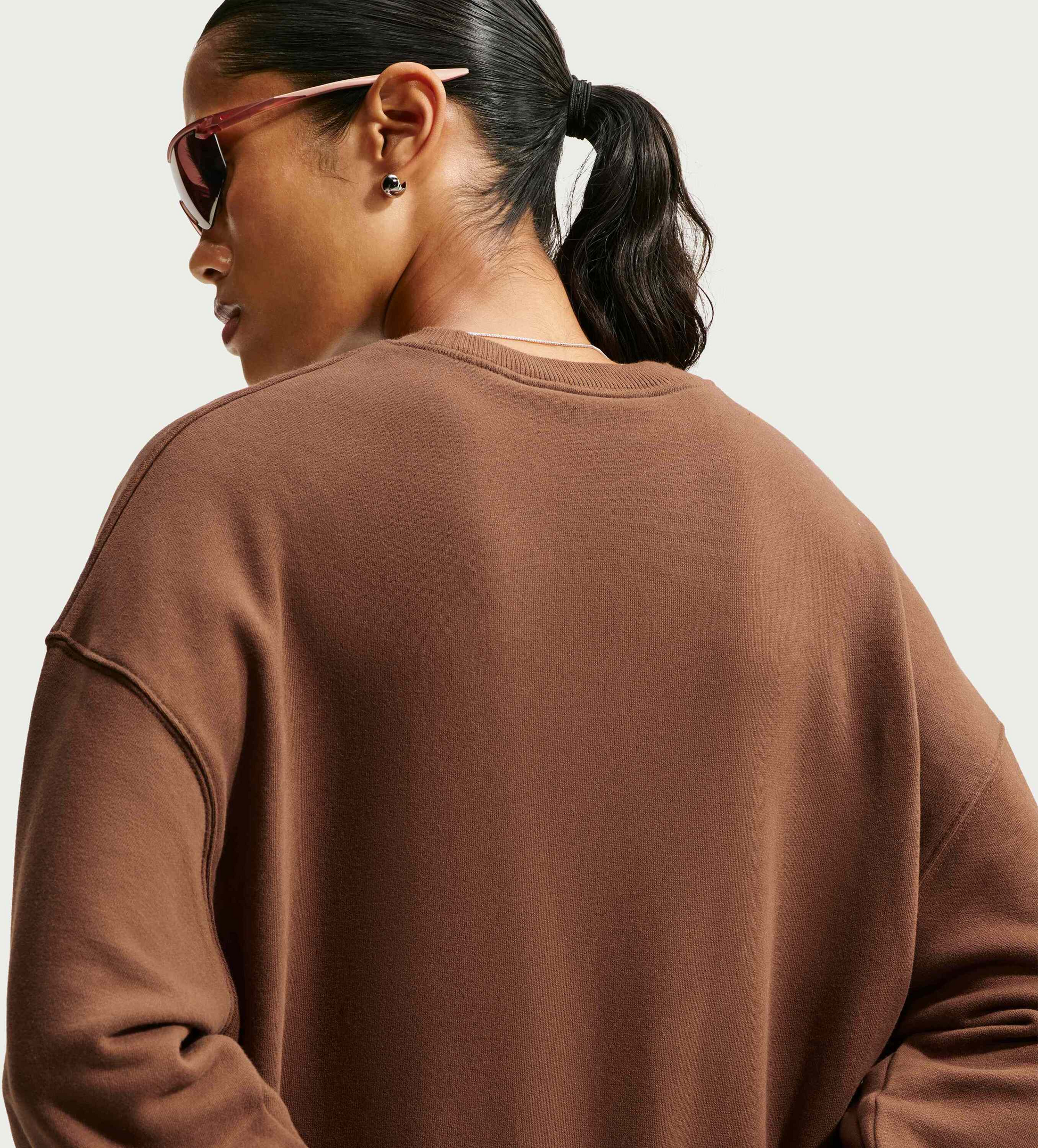 NIKE, Women's Oversized Crew-neck Sweatshirt Studio Fleece Medium Weight