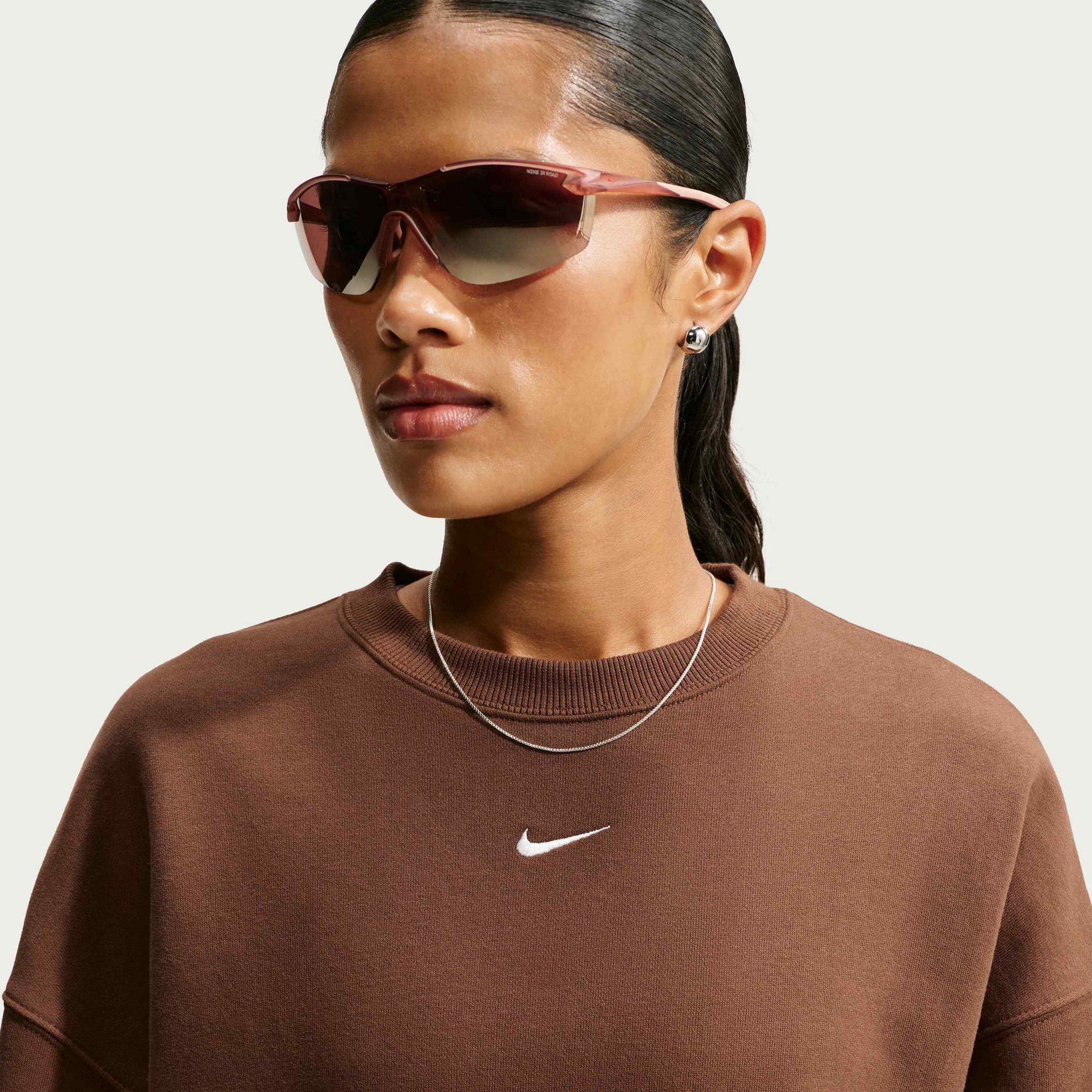 NIKE, Women's Oversized Crew-neck Sweatshirt Studio Fleece Medium Weight