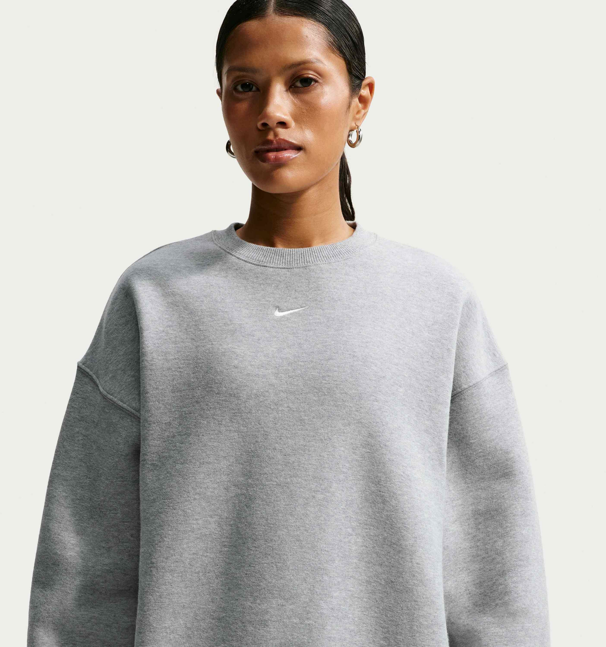 NIKE, Women's Oversized Crew-neck Sweatshirt Studio Fleece Medium Weight