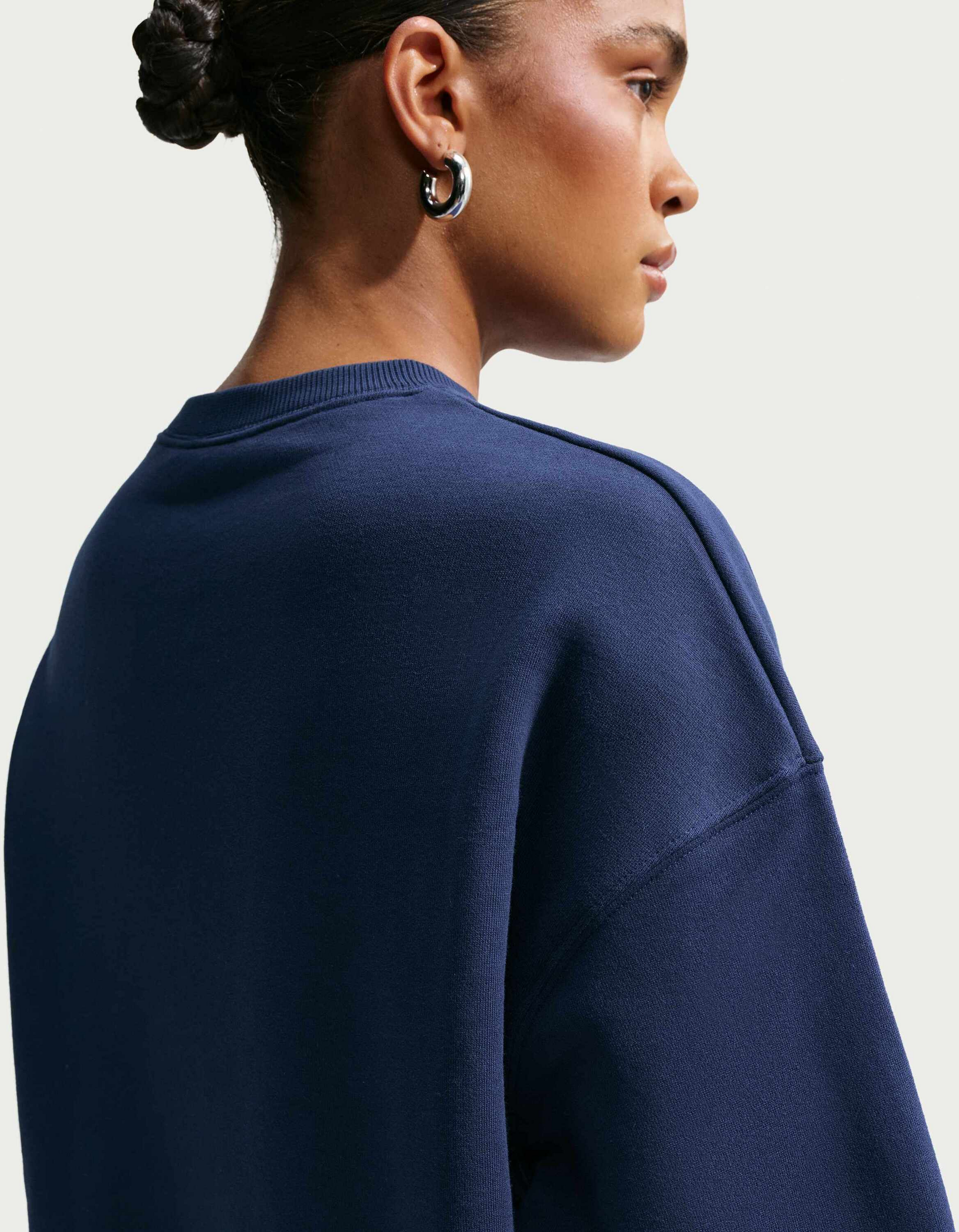 NIKE, Women's Oversized Crew-neck Sweatshirt Studio Fleece Medium Weight