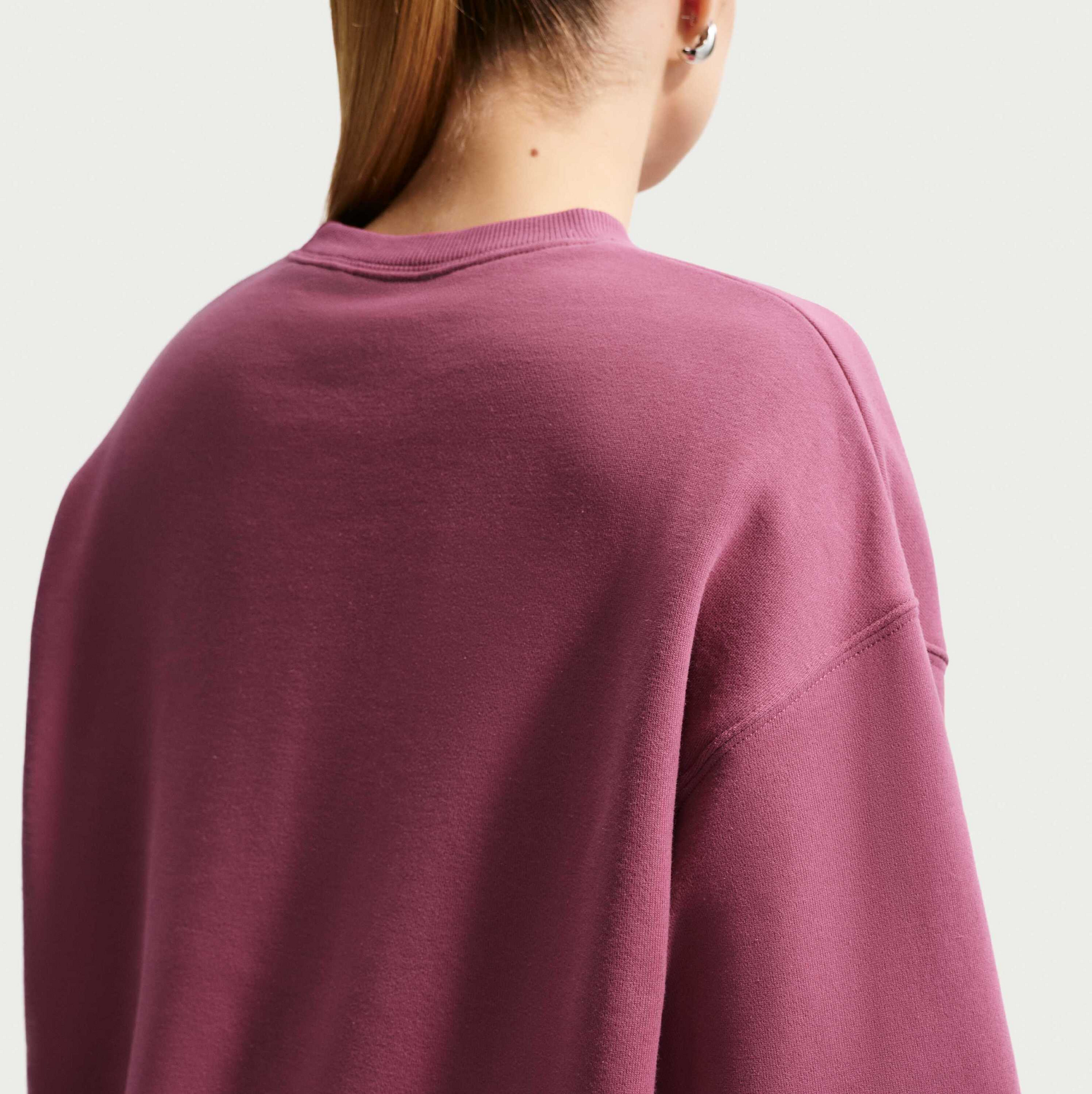 NIKE, Women's Oversized Crew-neck Sweatshirt Studio Fleece Medium Weight