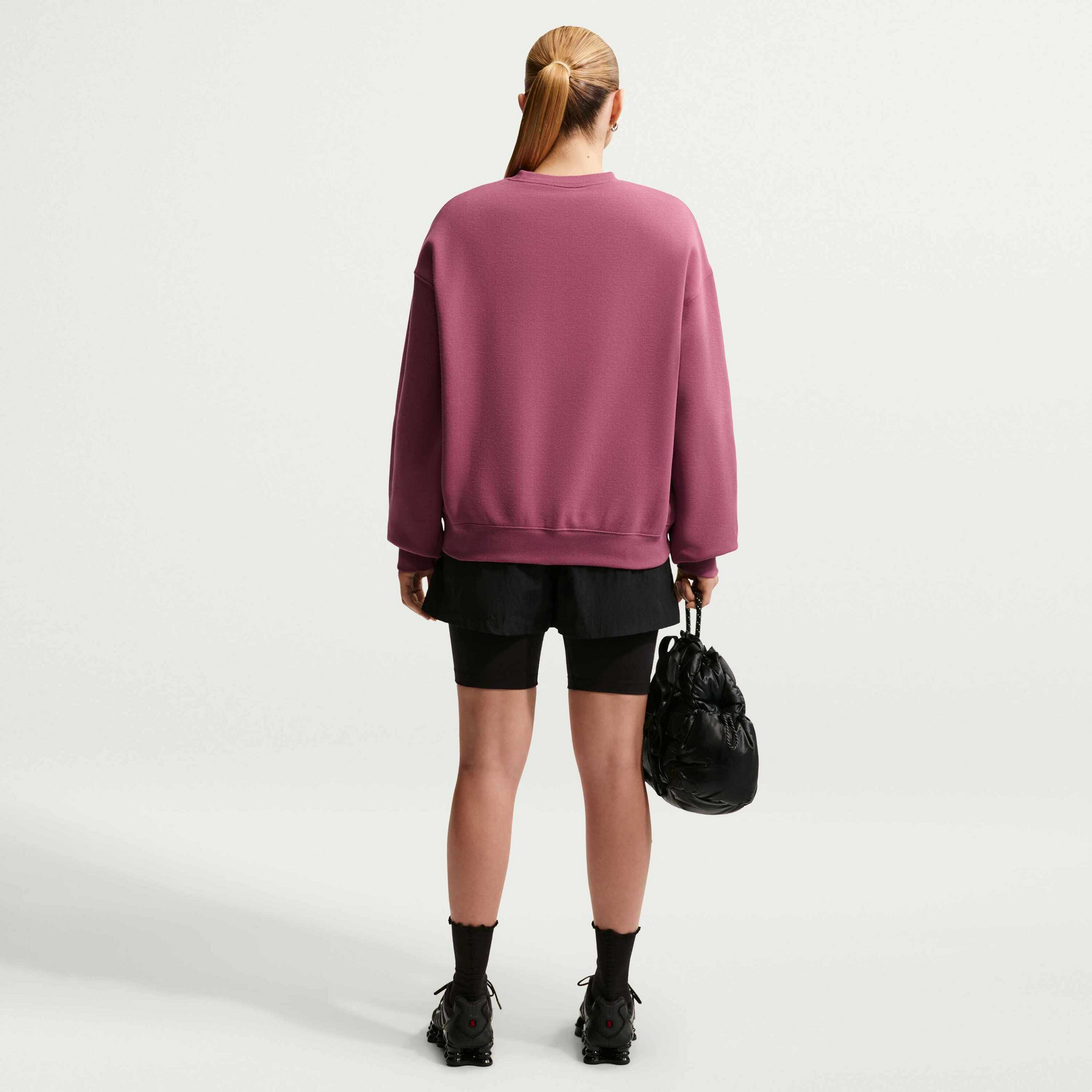 NIKE, Women's Oversized Crew-neck Sweatshirt Studio Fleece Medium Weight