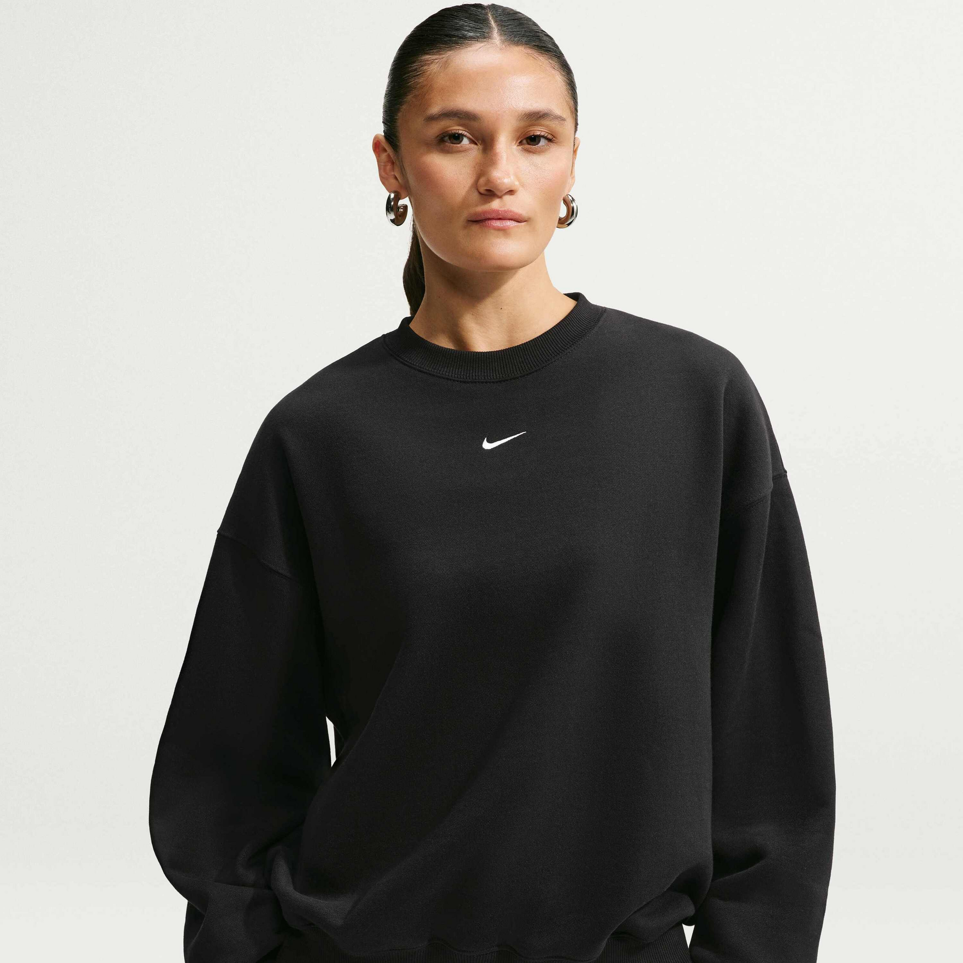 NIKE, Women's Oversized Crew-neck Sweatshirt Studio Fleece Medium Weight