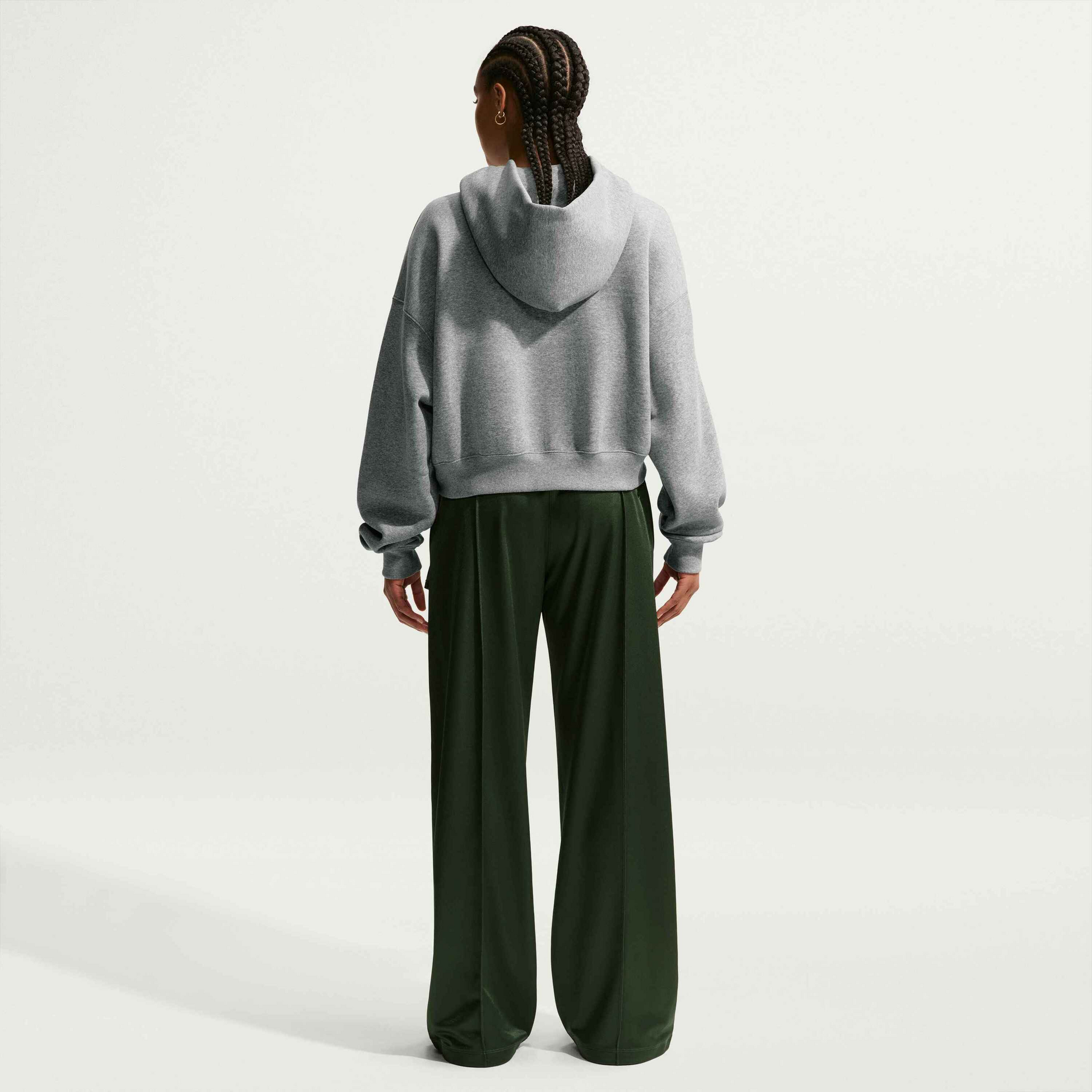 NIKE, Women's Oversized Cropped Henley Hoodie Sportswear Phoenix Fleece