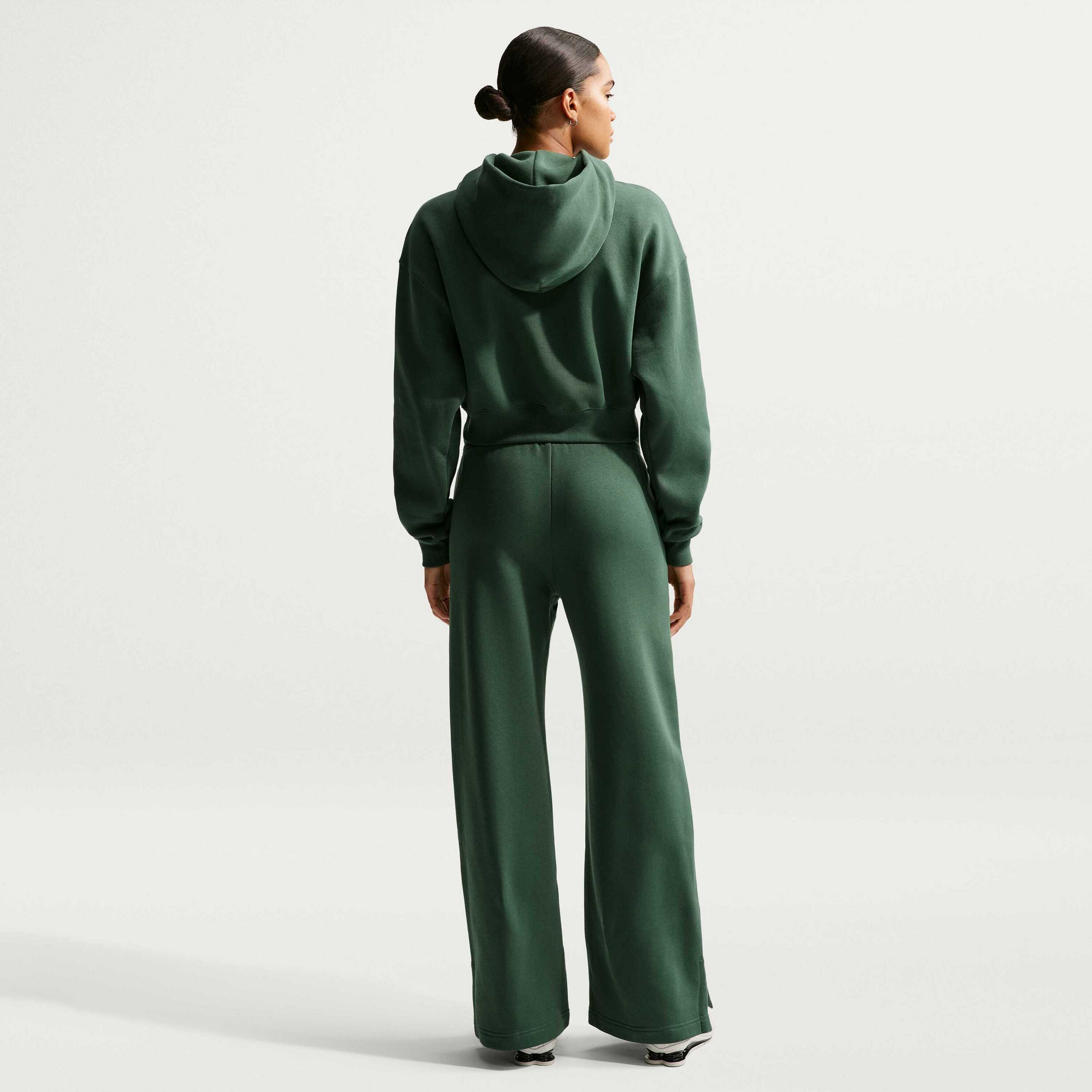 NIKE, Women's Oversized Cropped Henley Hoodie Sportswear Phoenix Fleece
