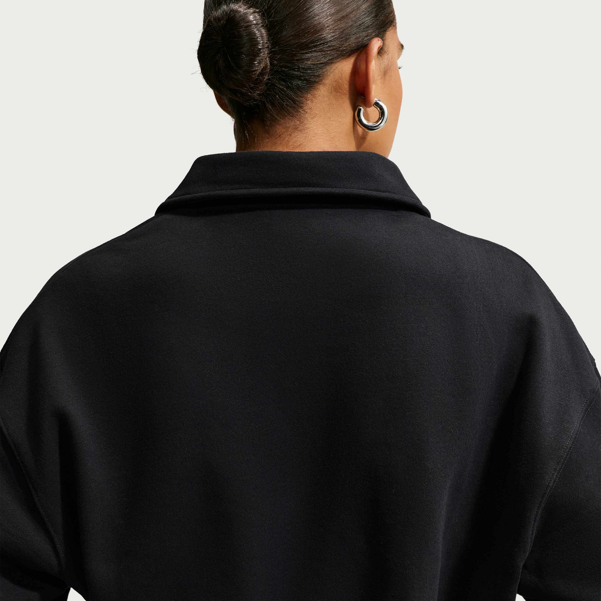 NIKE, Women's Oversized Cropped Polo Studio Fleece Medium Weight