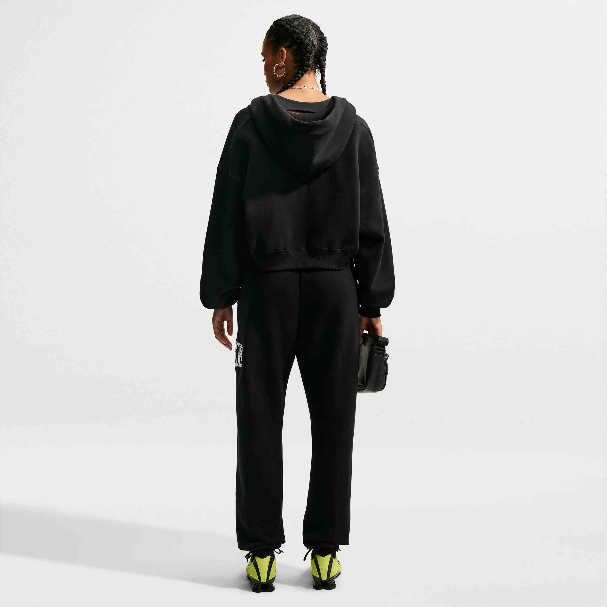 NIKE, Women's Oversized Full-zip Cropped Hoodie Studio Fleece Medium Weight