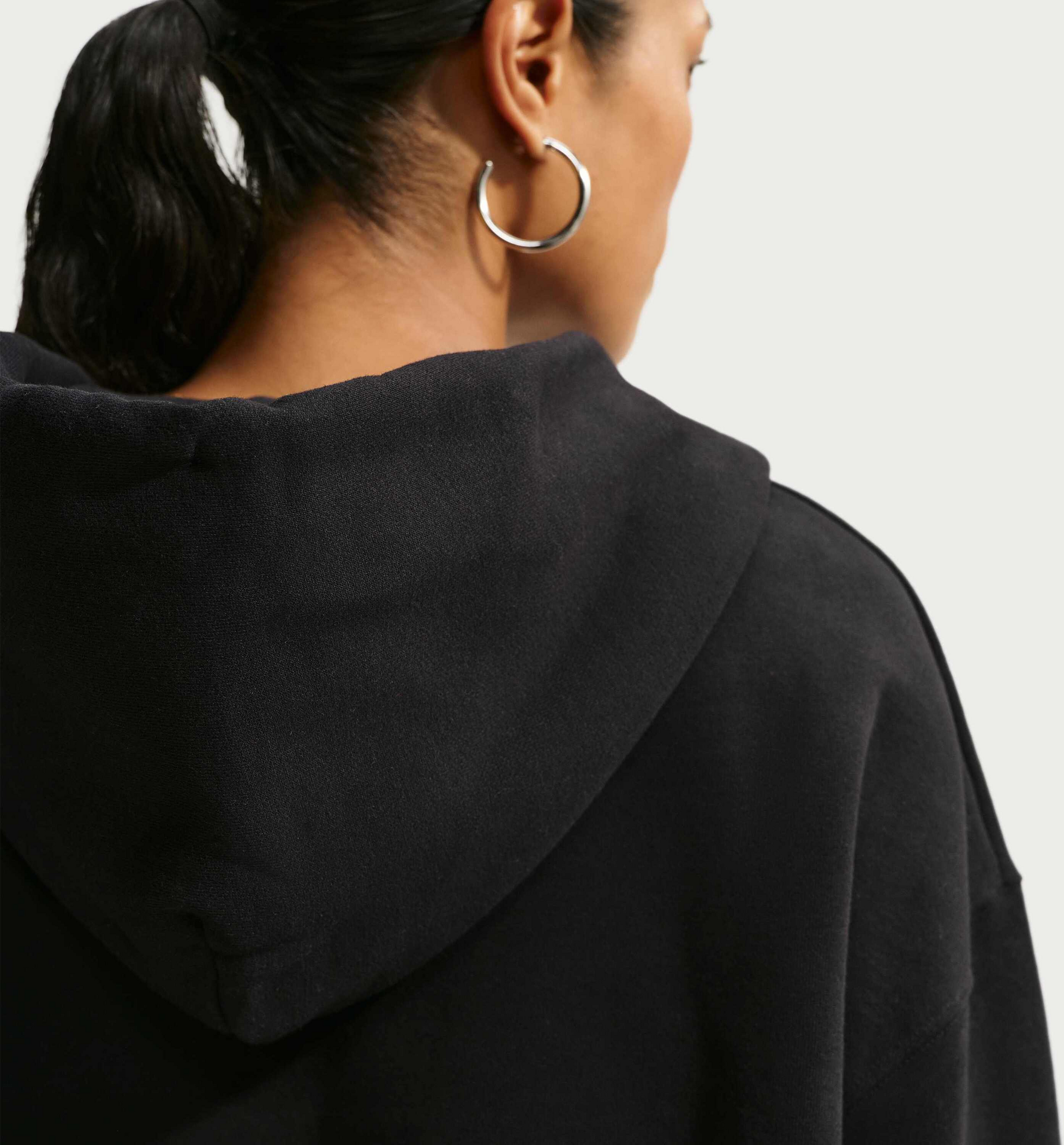 NIKE, Women's Oversized Full-zip Hoodie Studio Fleece Medium Weight
