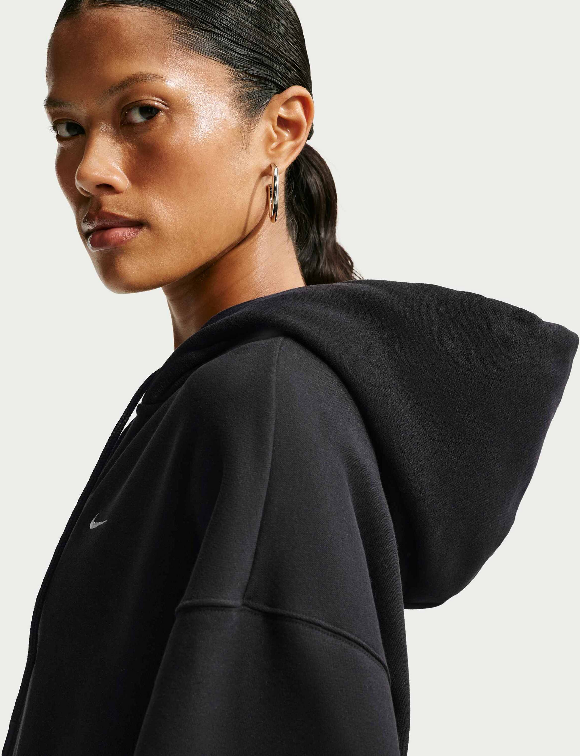NIKE, Women's Oversized Full-zip Hoodie Studio Fleece Medium Weight